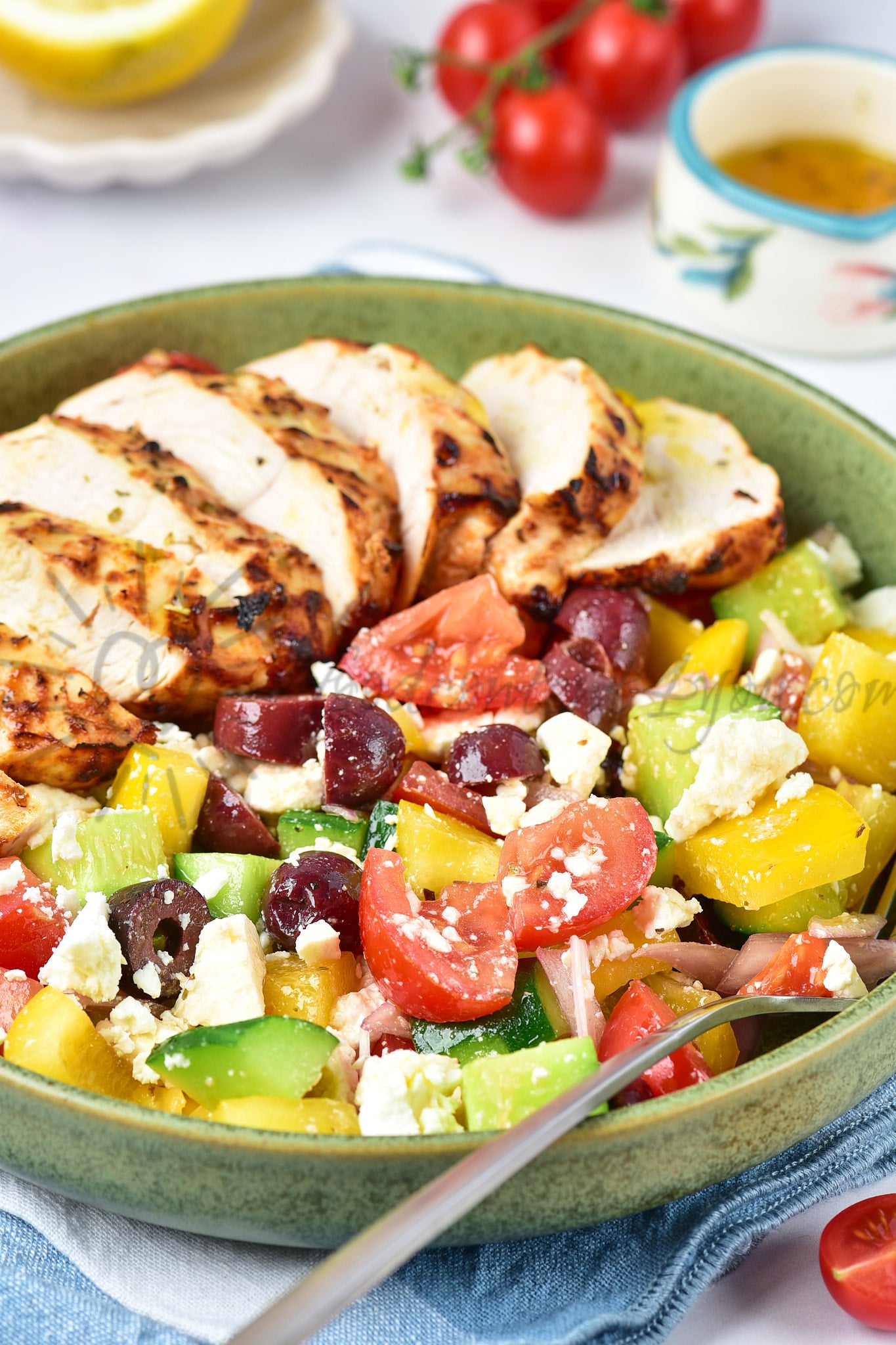 Air Fryer Greek Chicken Salad