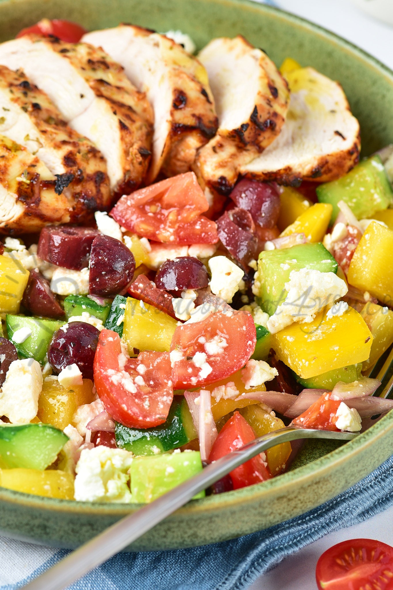 Air Fryer Greek Chicken Salad