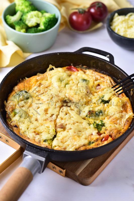 Broccoli and Cheese Frittata - Set 5 of 5