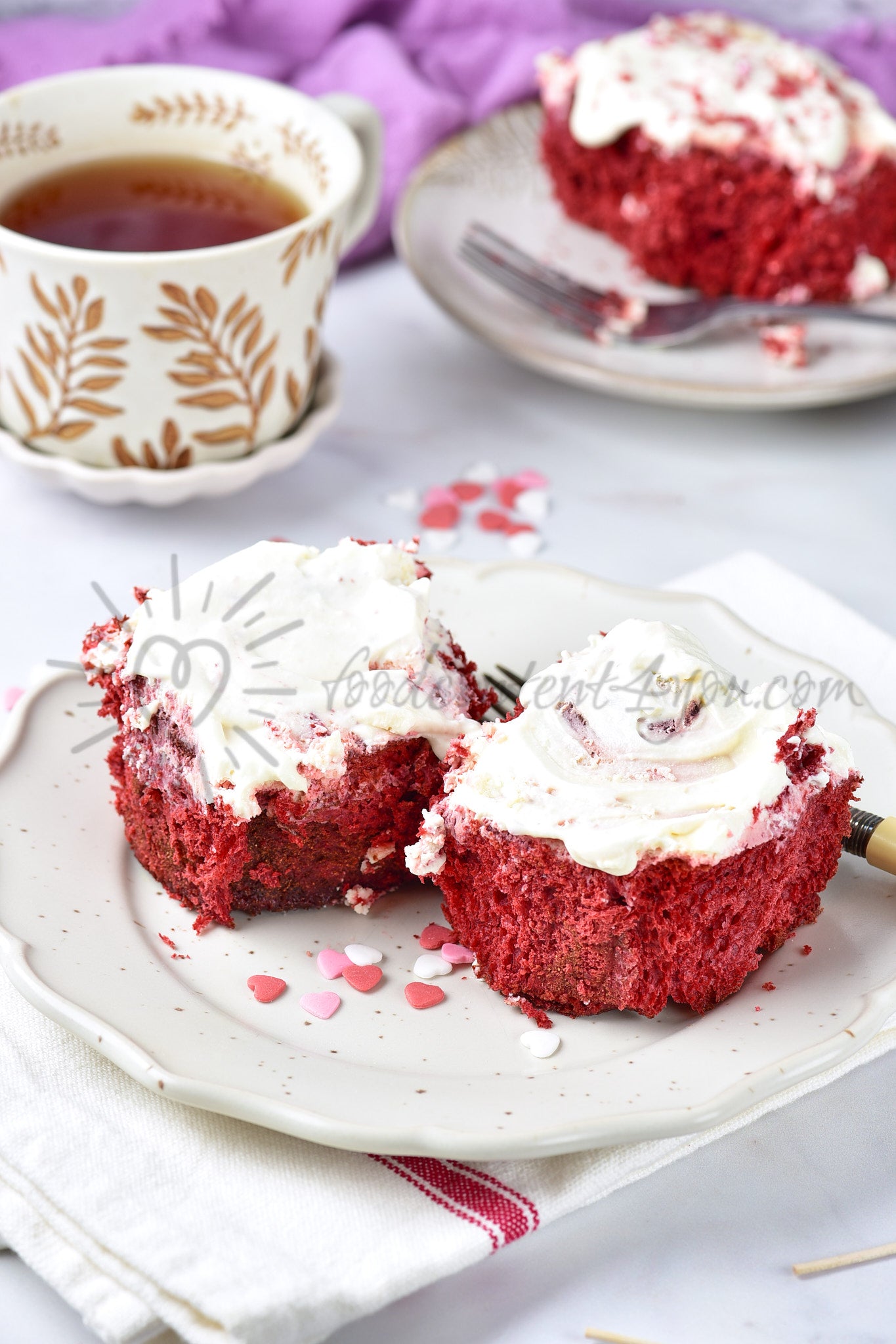 Red Velvet Cinnamon Rolls - Set 5 of 5