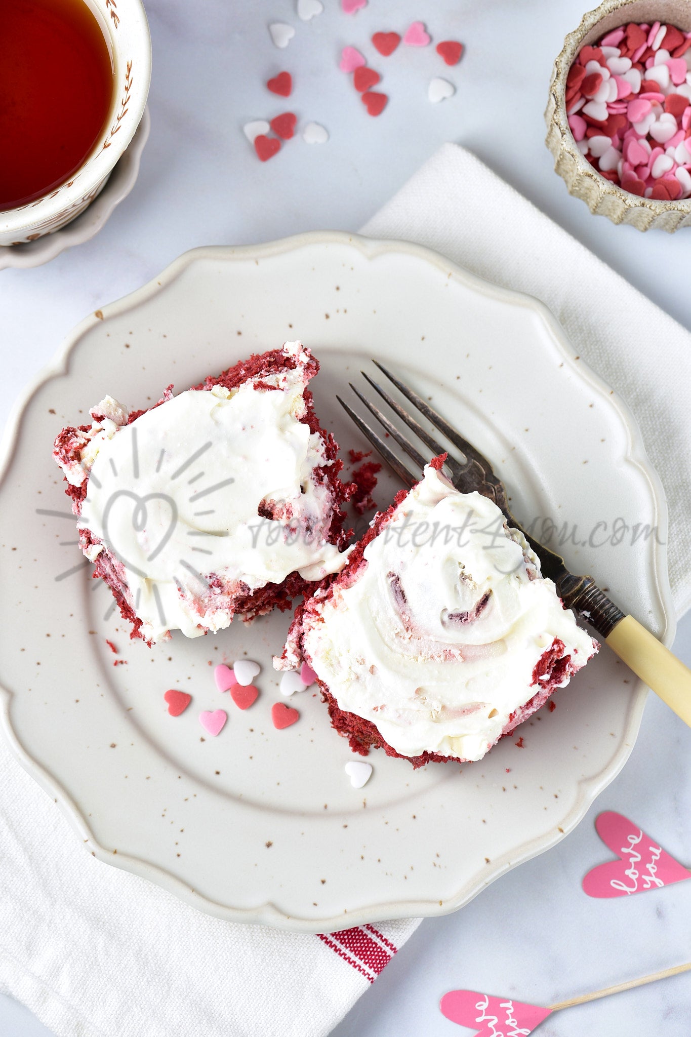Red Velvet Cinnamon Rolls - Set 5 of 5