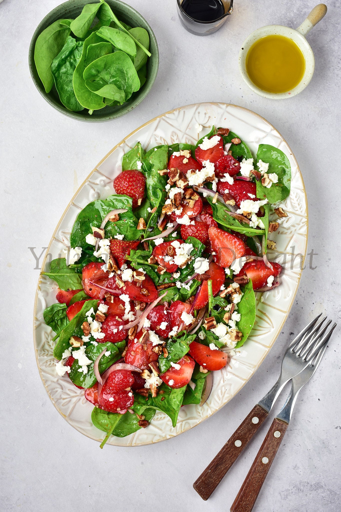 Strawberry Spinach Salad - Set 1 of 5
