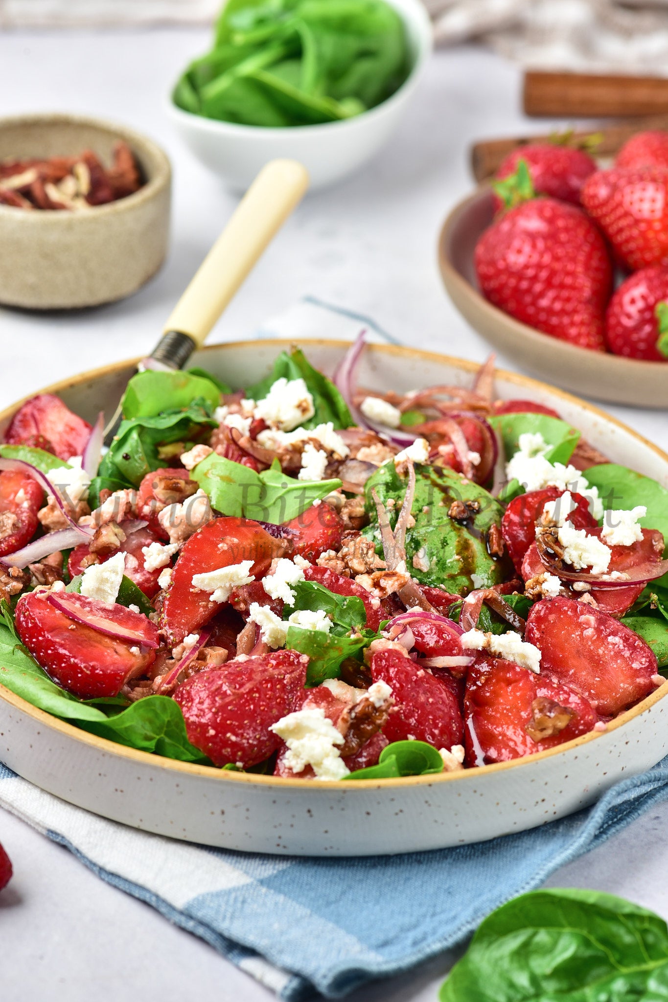 Strawberry Spinach Salad - Set 5 of 5