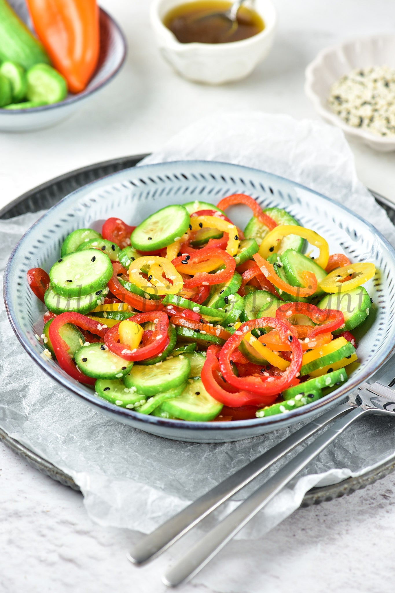 Pepper Cucumber Salad - Set 4 of 5