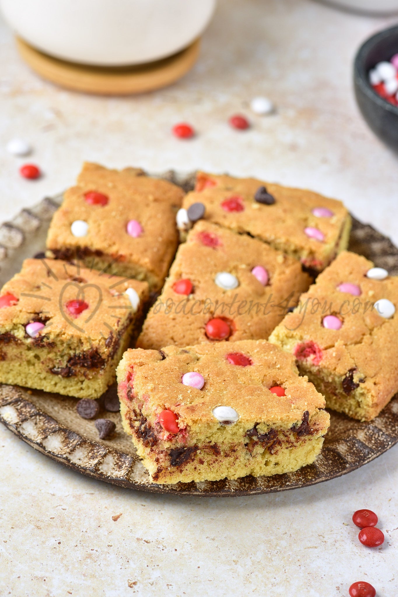 Valentine's M&M Cookie Bars - Set 5 of 5