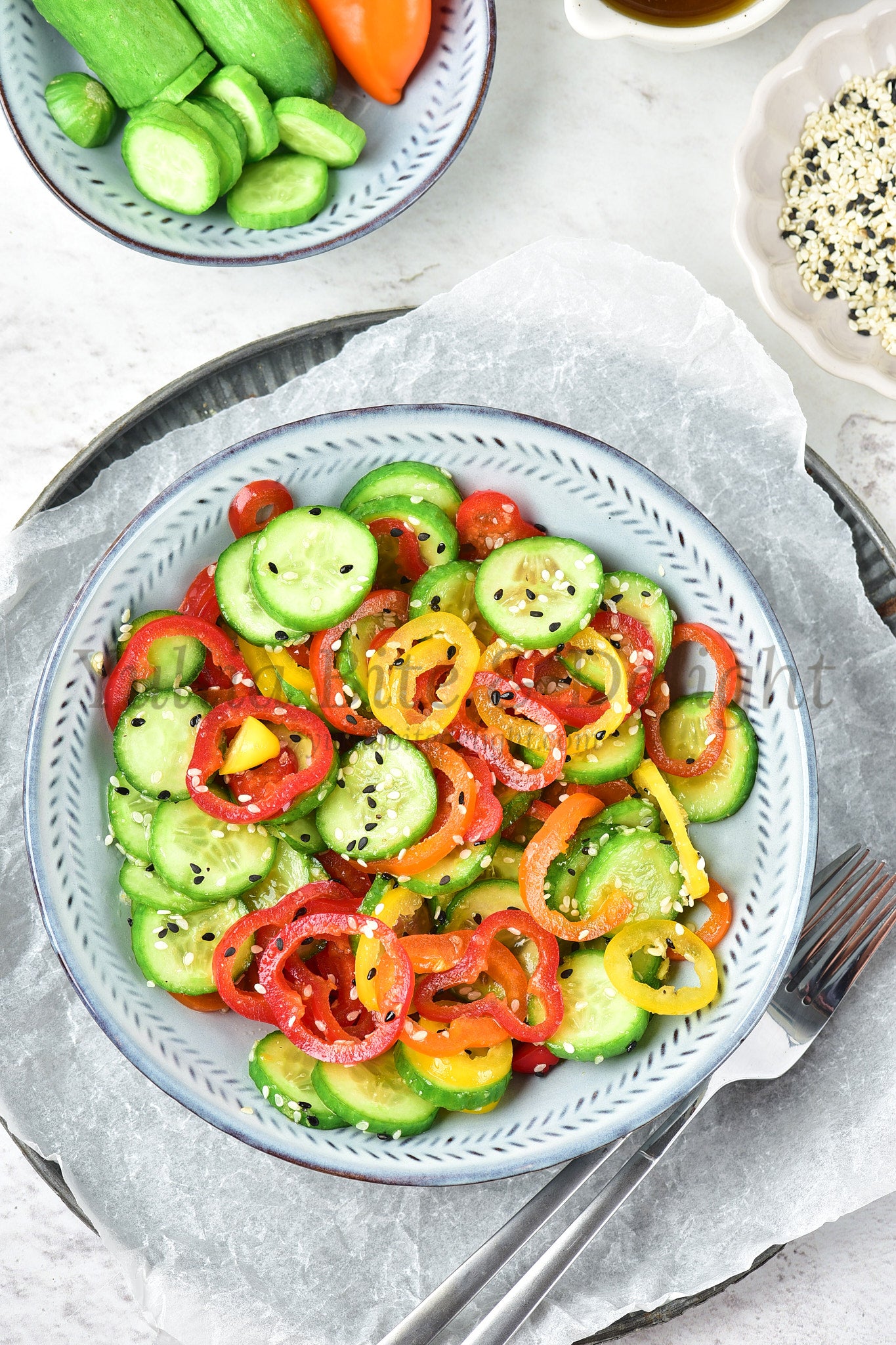Pepper Cucumber Salad - Set 4 of 5