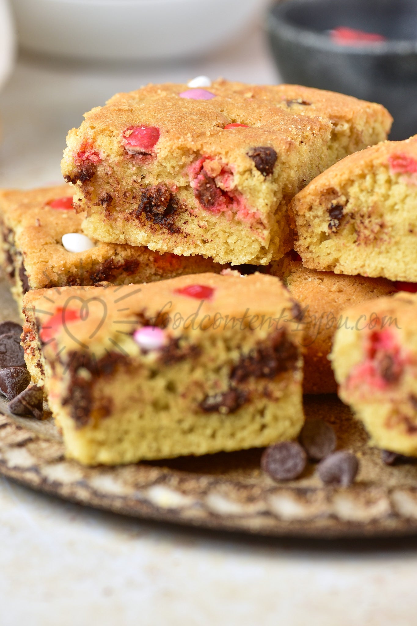 Valentine's M&M Cookie Bars - Set 5 of 5
