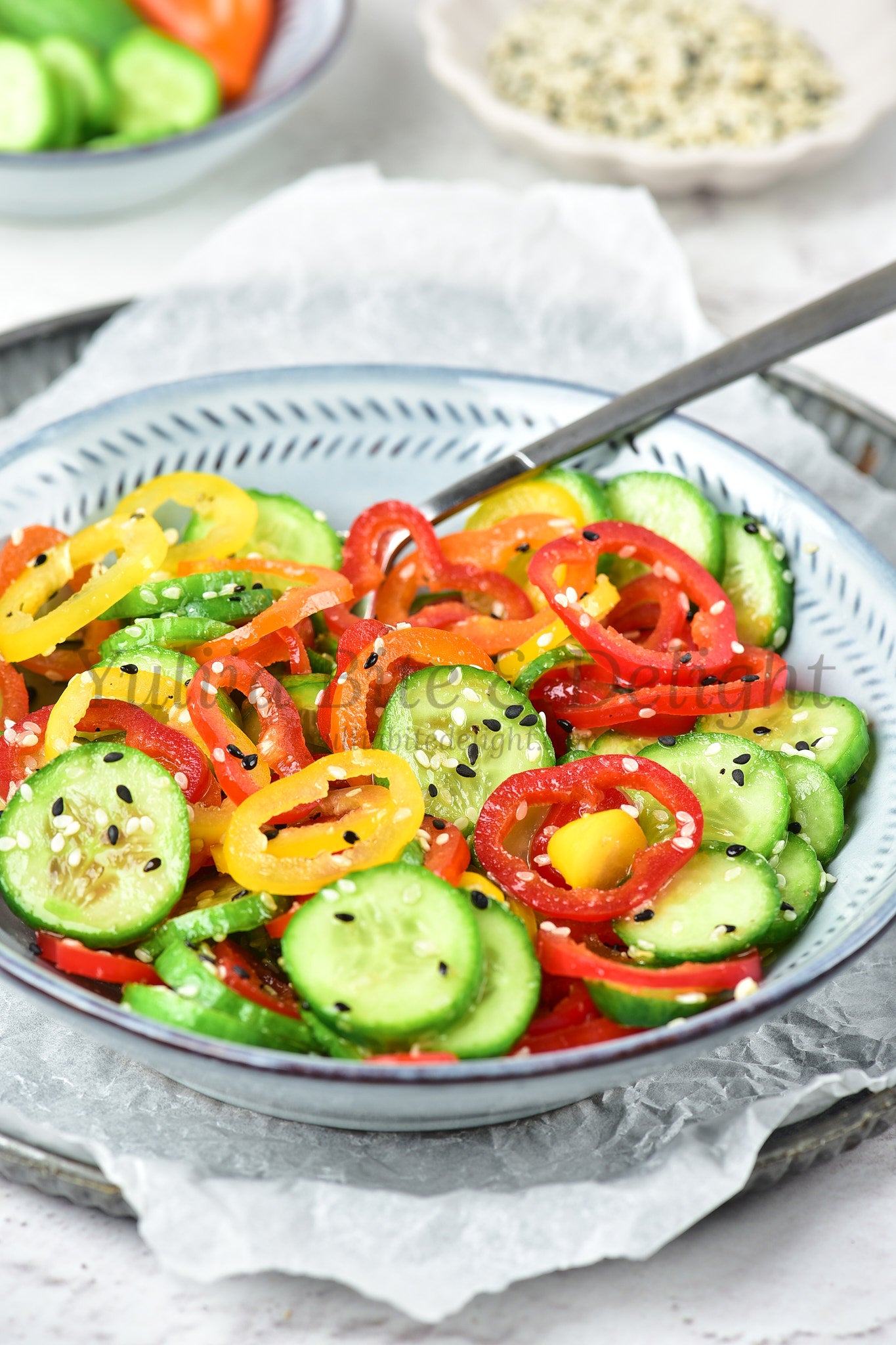 Pepper Cucumber Salad - Set 4 of 5