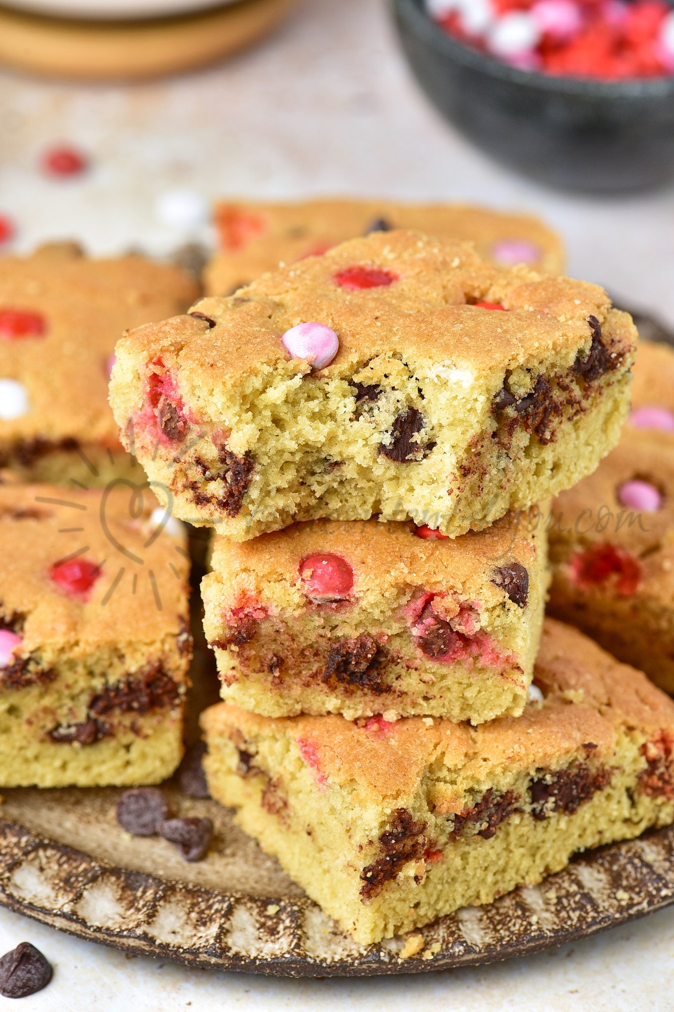 Valentine's M&M Cookie Bars - Set 5 of 5