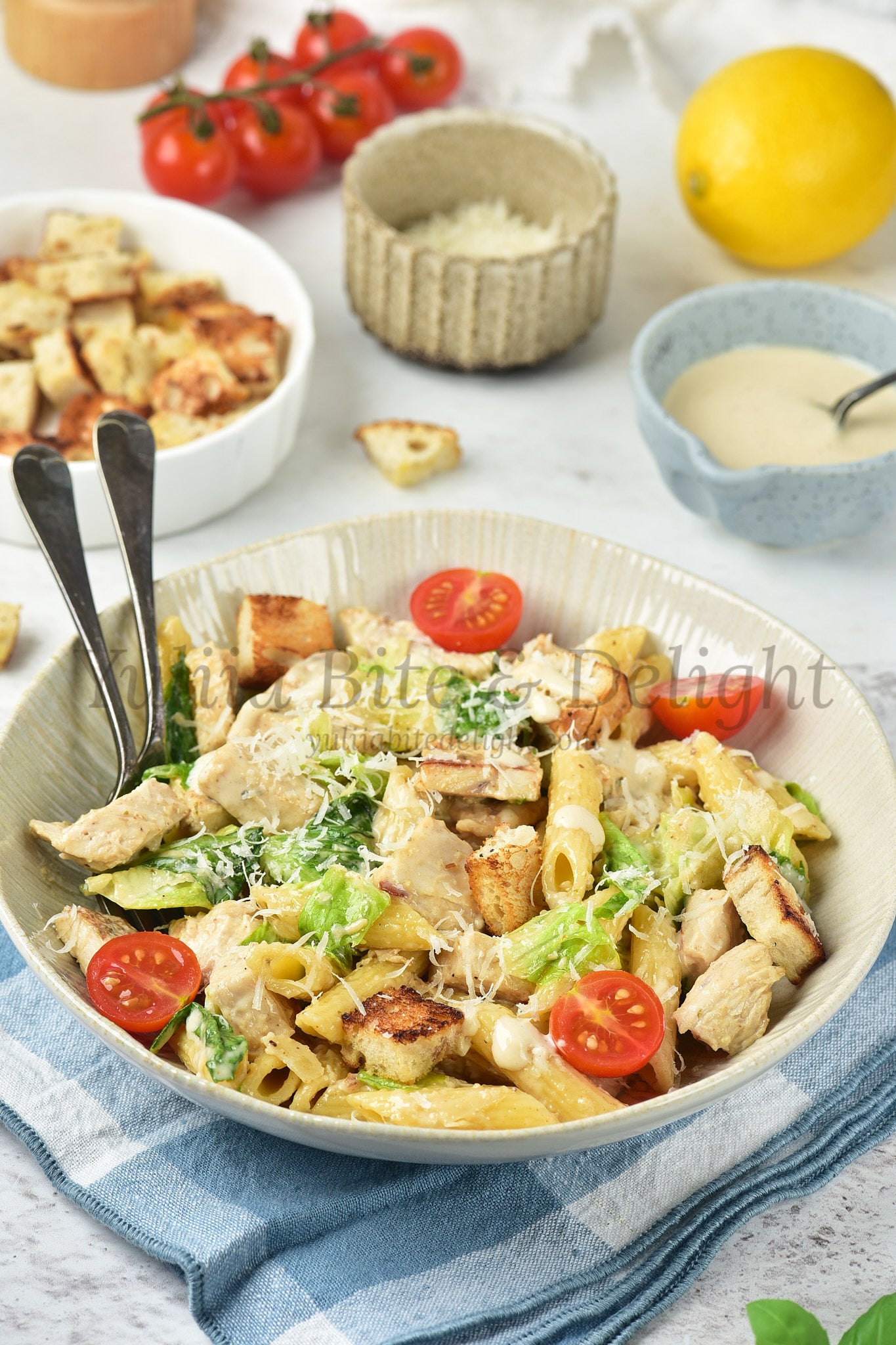 Chicken Caesar Pasta Salad - Set 5 of 5