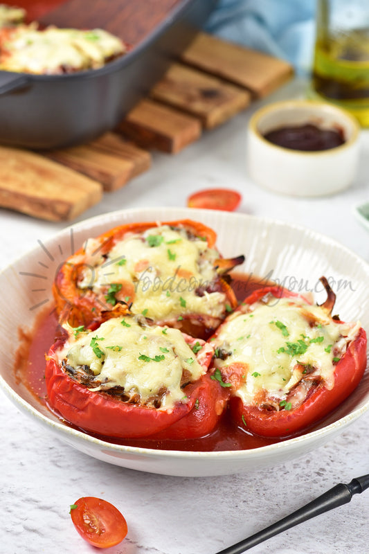 Chicken and Wild rice Stuffed Peppers - Set 2 of 5