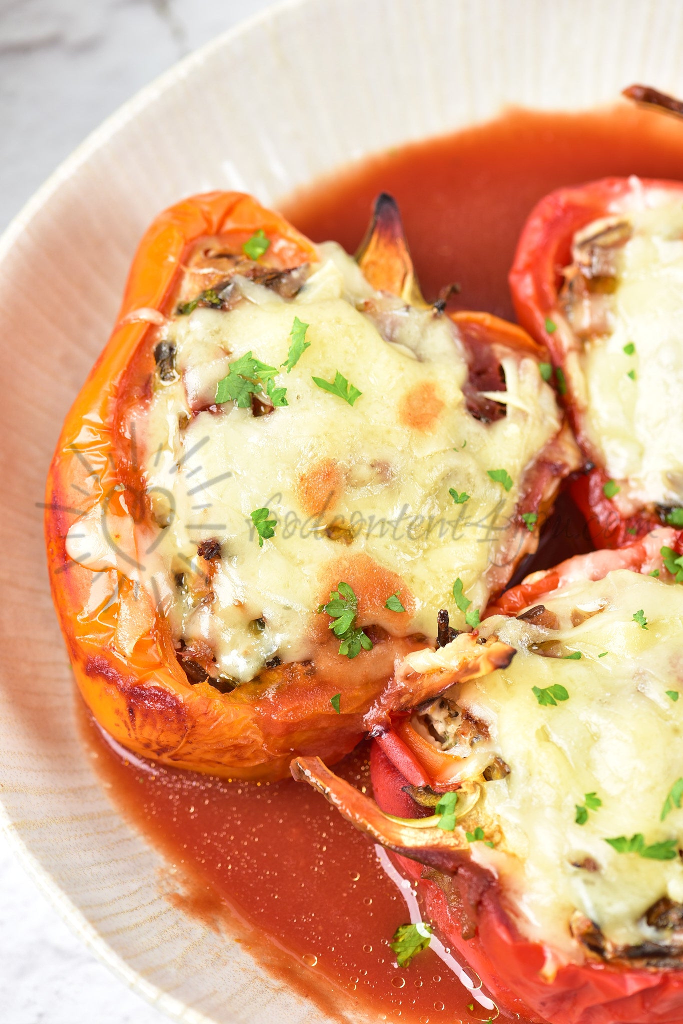 Chicken and Wild rice Stuffed Peppers - Set 2 of 5