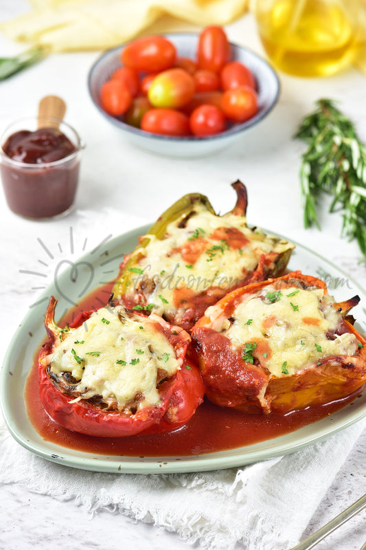 Chicken and Wild rice Stuffed Peppers - Set 5 of 5