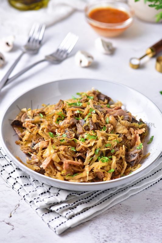 Southern-style Braised Cabbage with Mushrooms - Set 1 of 5