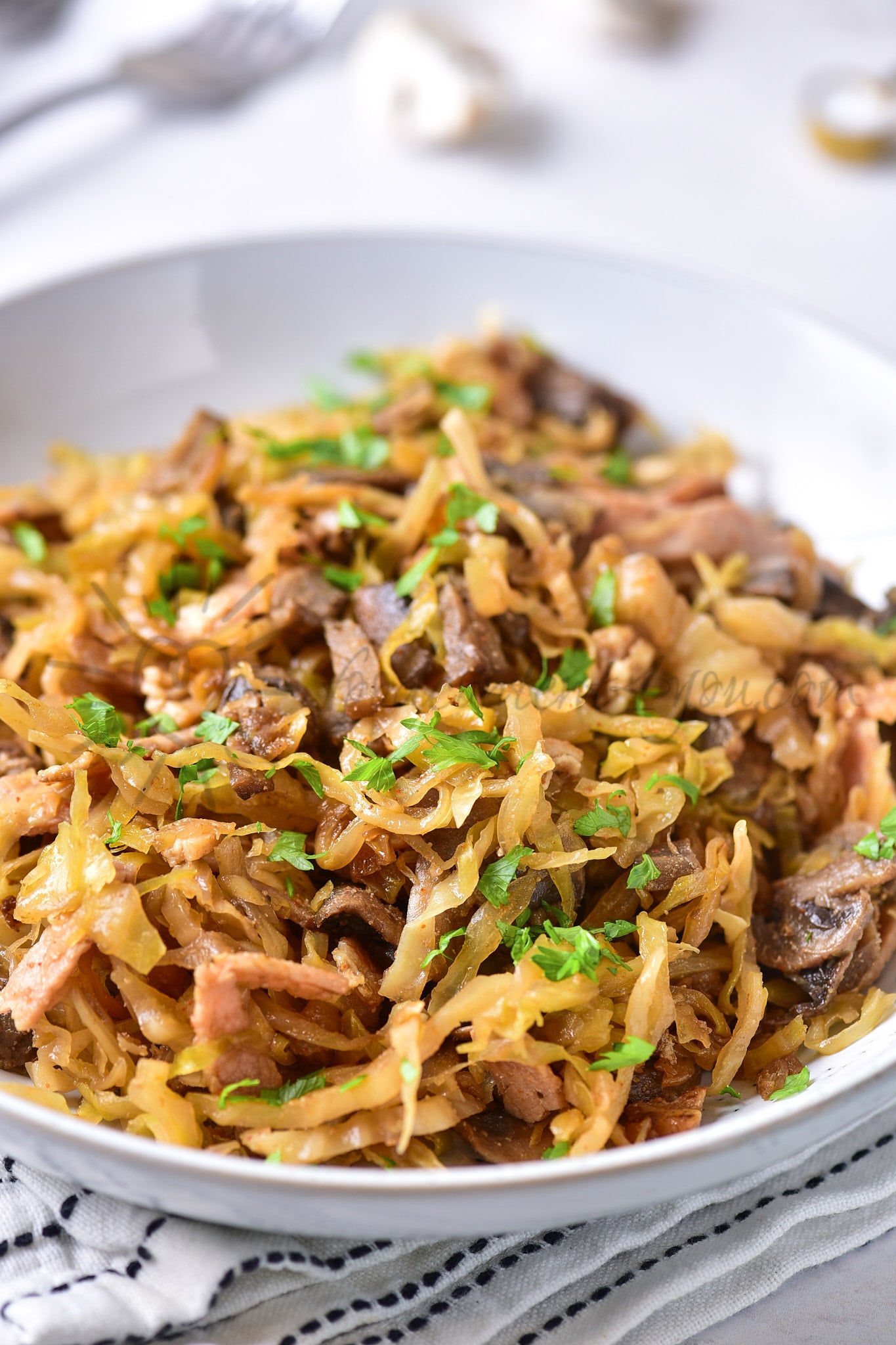 Southern-style Braised Cabbage with Mushrooms - Set 1 of 5