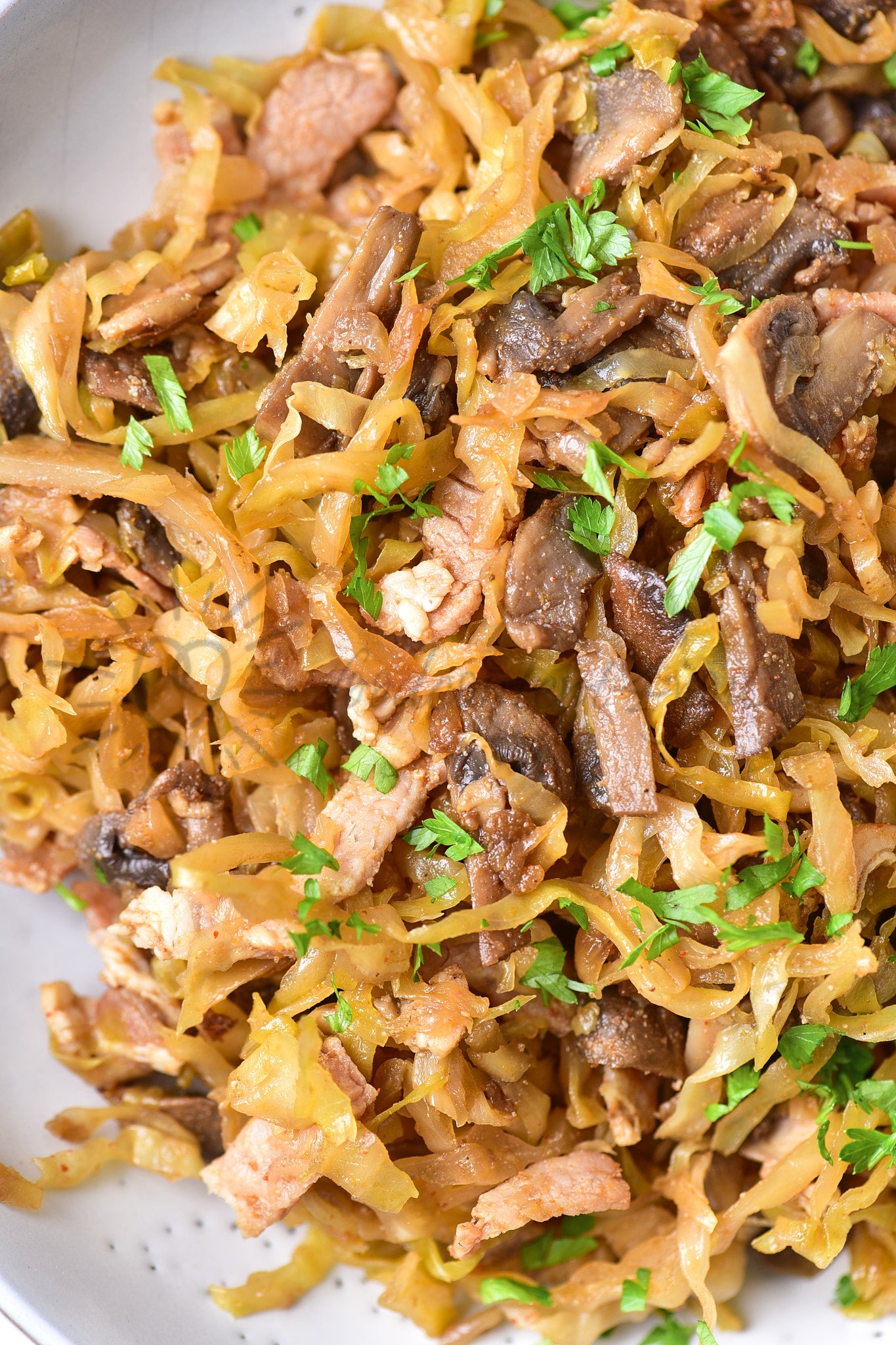 Southern-style Braised Cabbage with Mushrooms - Set 1 of 5