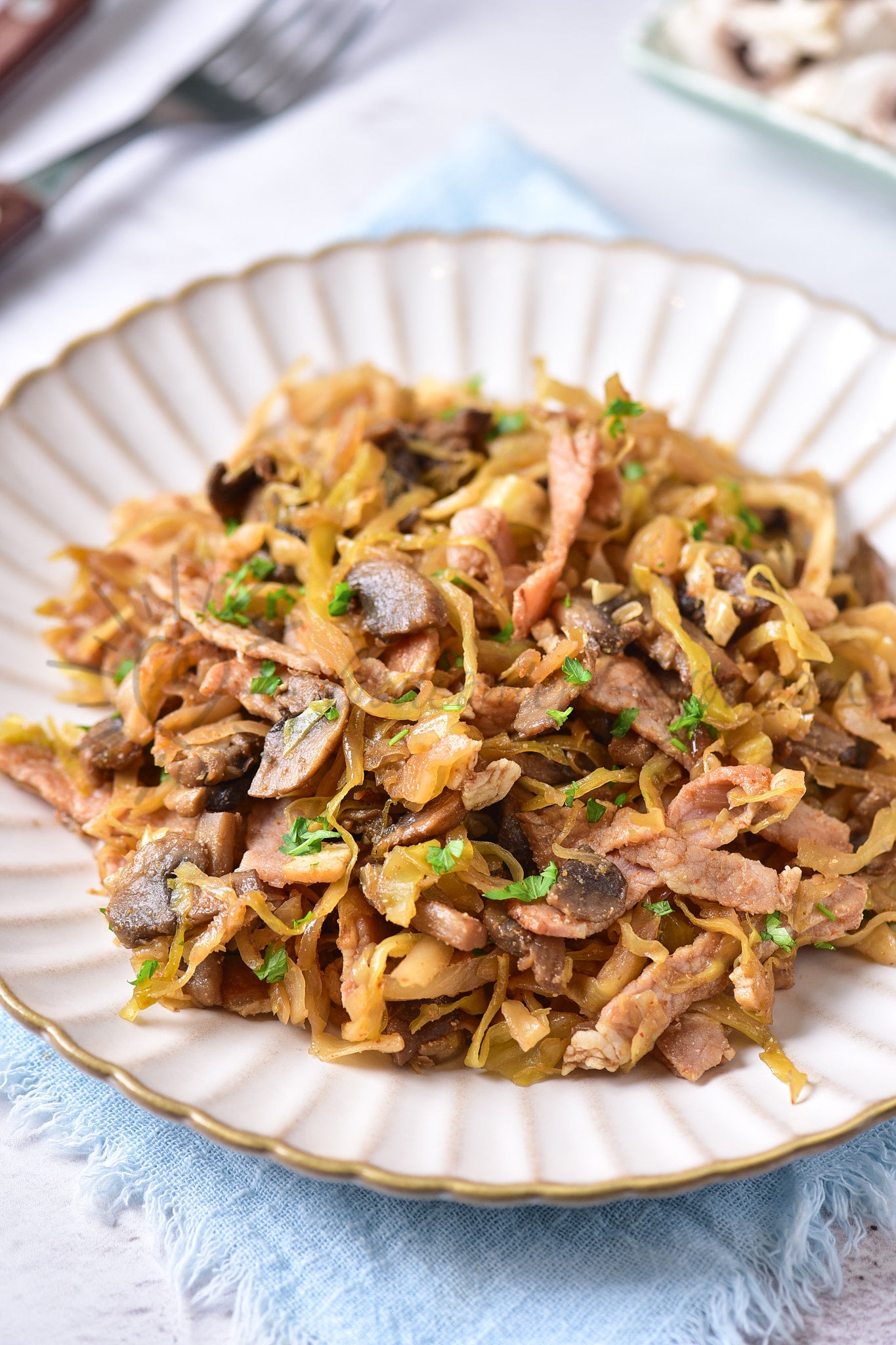 Southern-style Braised Cabbage with Mushrooms - Set 2 of 5