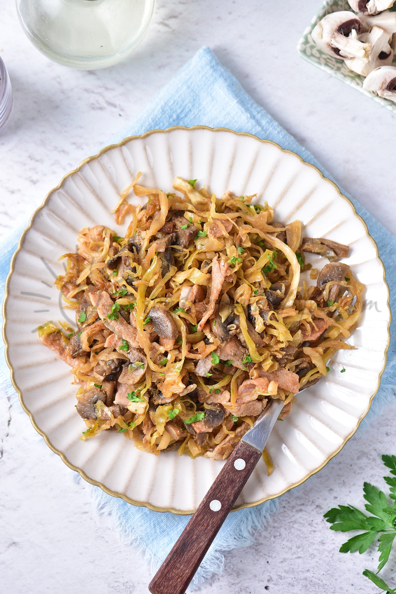 Southern-style Braised Cabbage with Mushrooms - Set 2 of 5