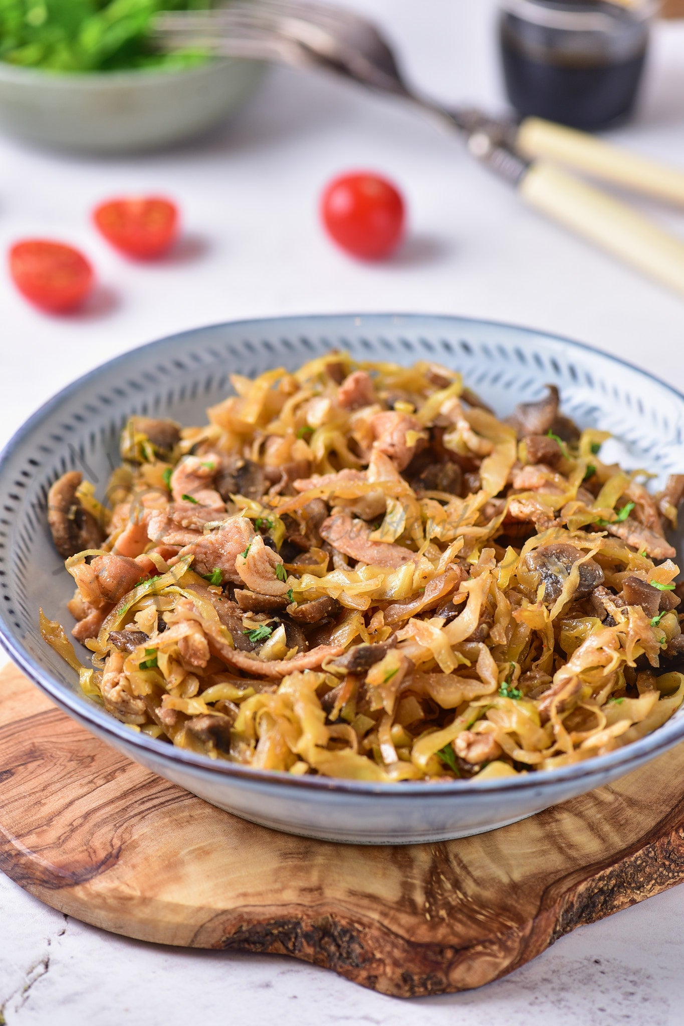 Southern-style Braised Cabbage with Mushrooms - Set 3 of 5