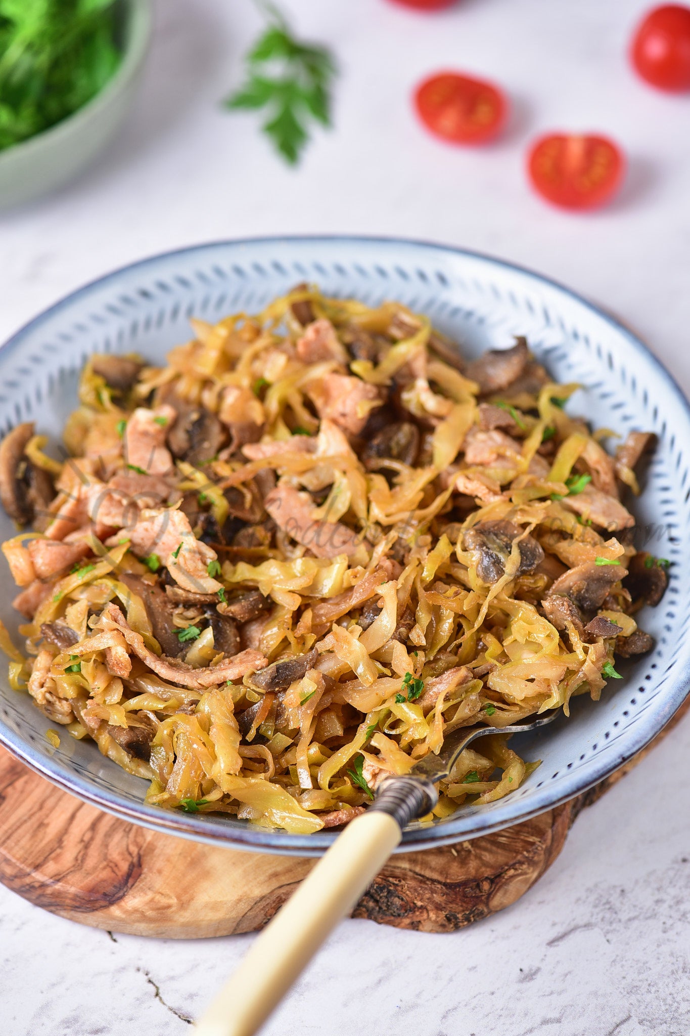 Southern-style Braised Cabbage with Mushrooms - Set 3 of 5