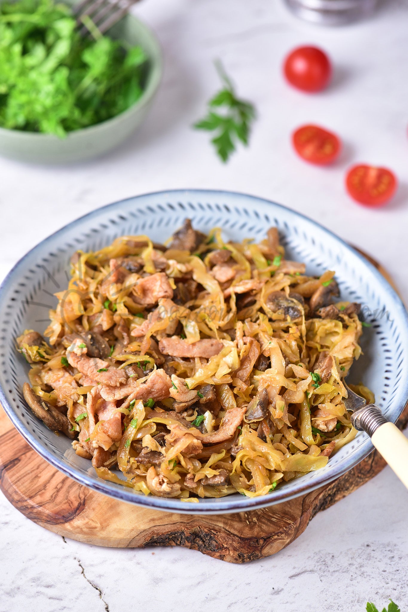 Southern-style Braised Cabbage with Mushrooms - Set 3 of 5