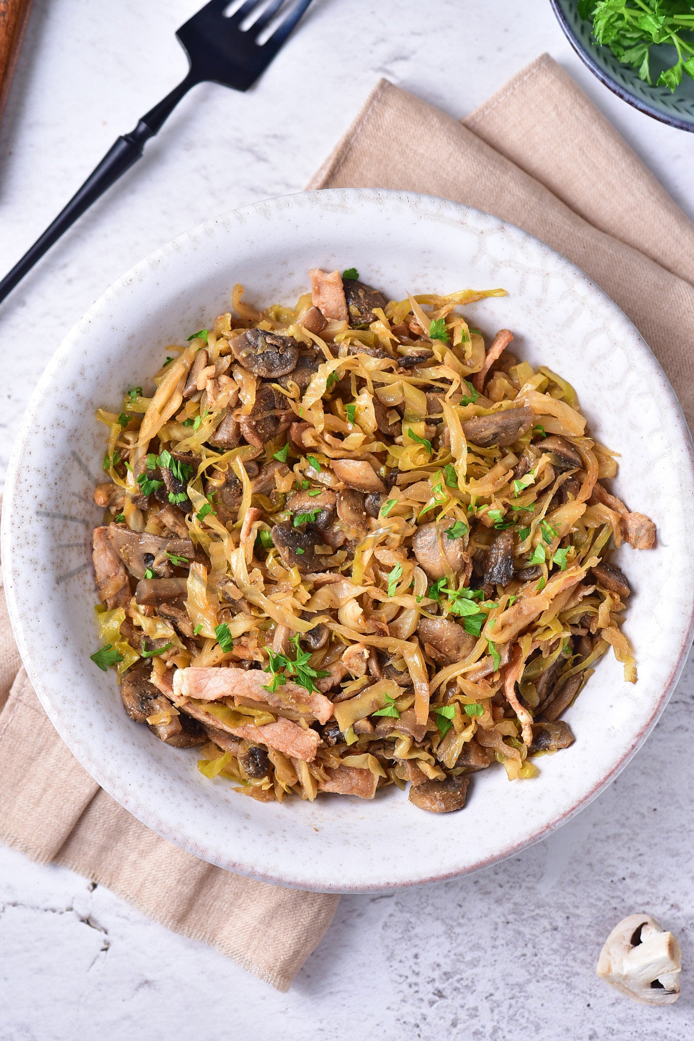 Southern-style Braised Cabbage with Mushrooms - Set 4 of 5