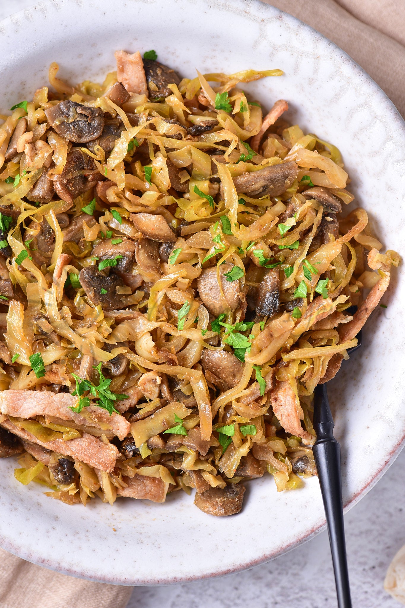 Southern-style Braised Cabbage with Mushrooms - Set 4 of 5