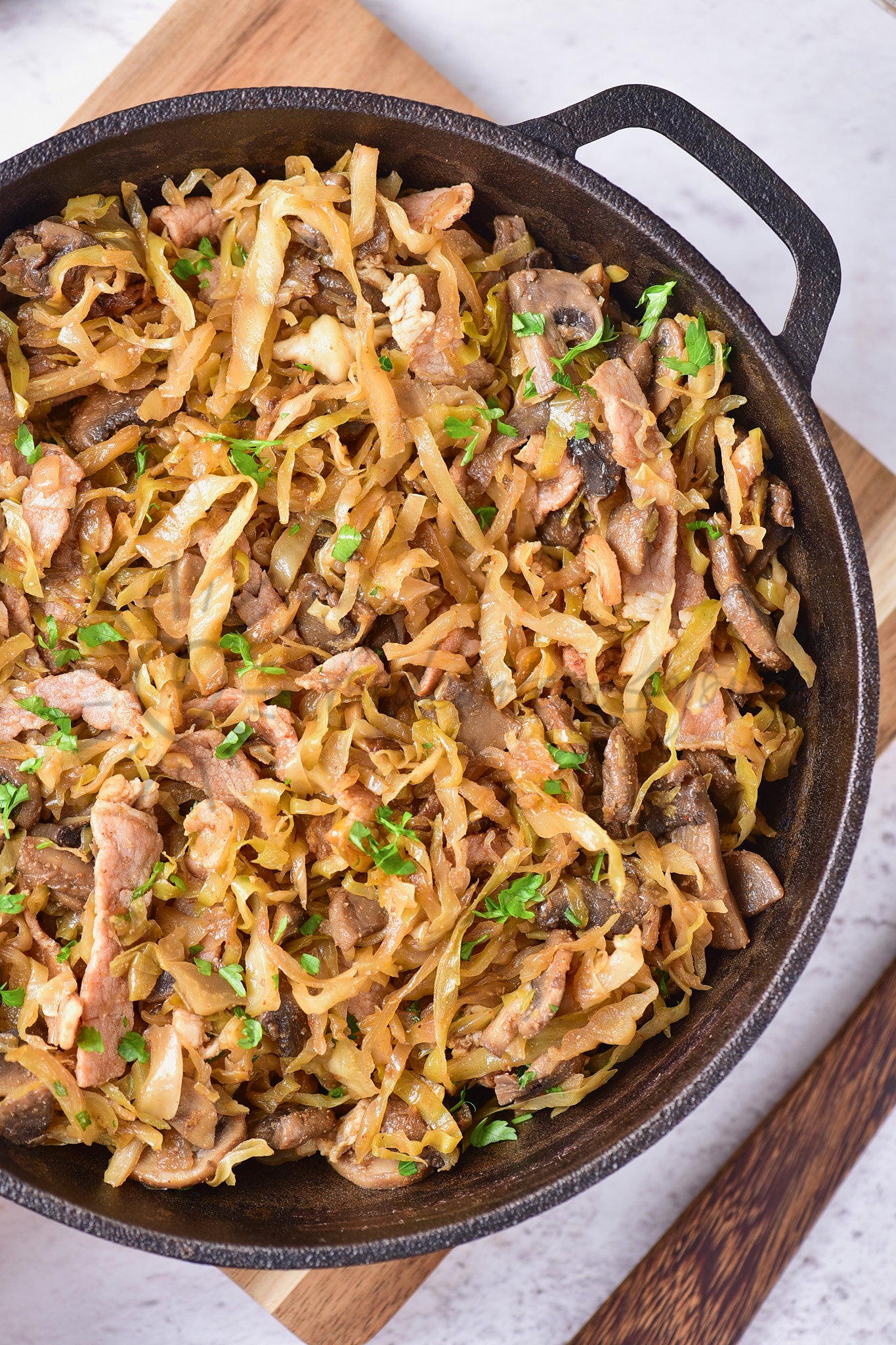 Southern-style Braised Cabbage with Mushrooms - Set 5 of 5