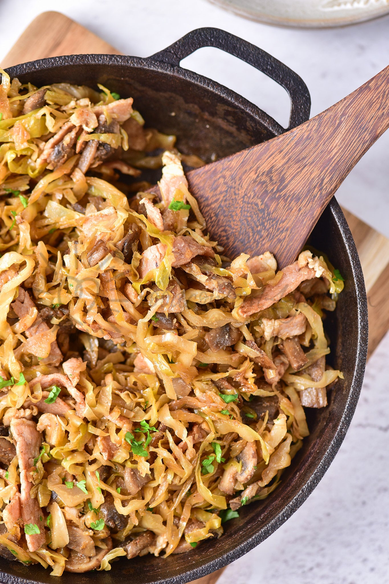 Southern-style Braised Cabbage with Mushrooms - Set 5 of 5