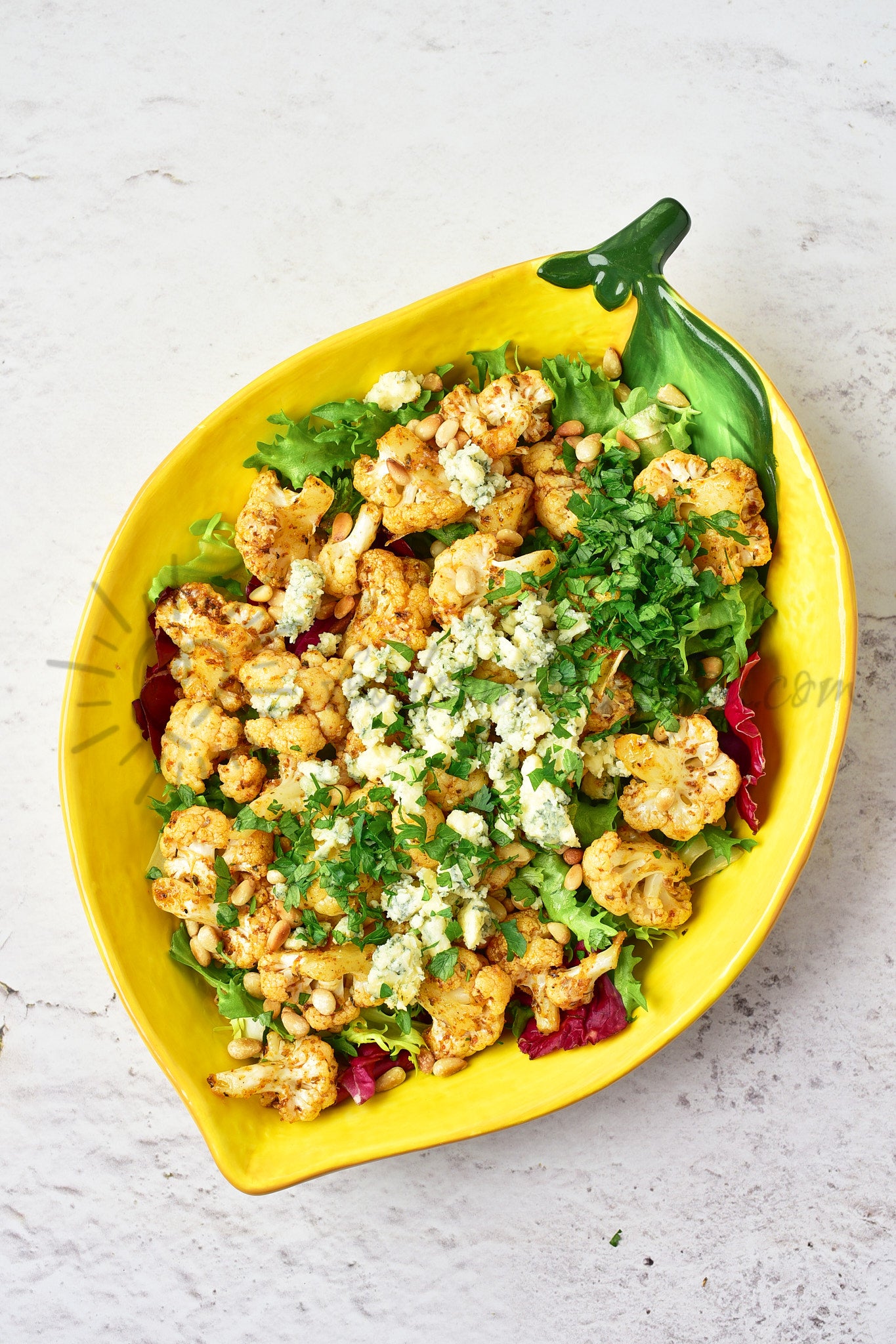 Parmesan Roasted Cauliflower and Blue Cheese Salad