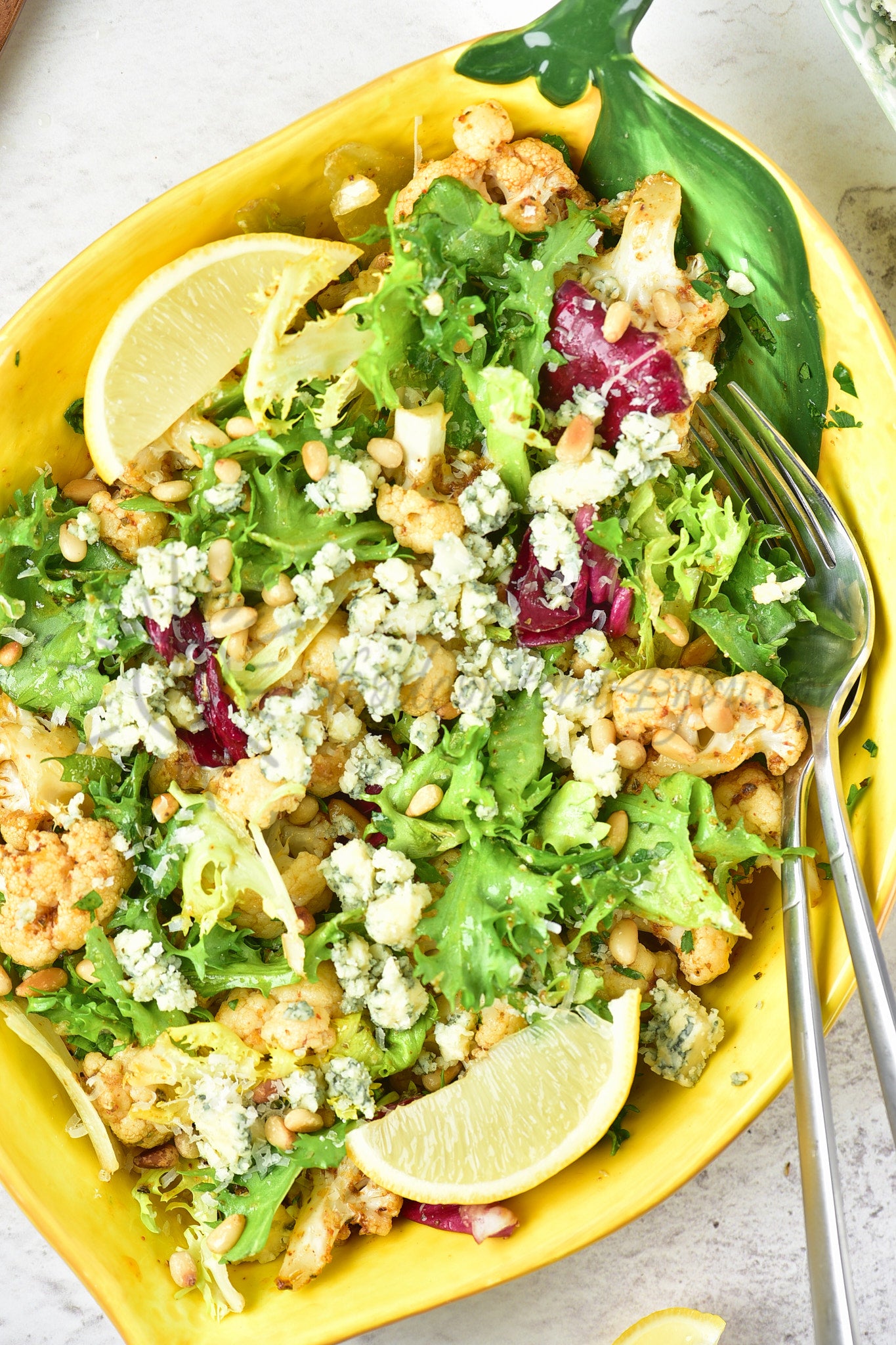 Parmesan Roasted Cauliflower and Blue Cheese Salad