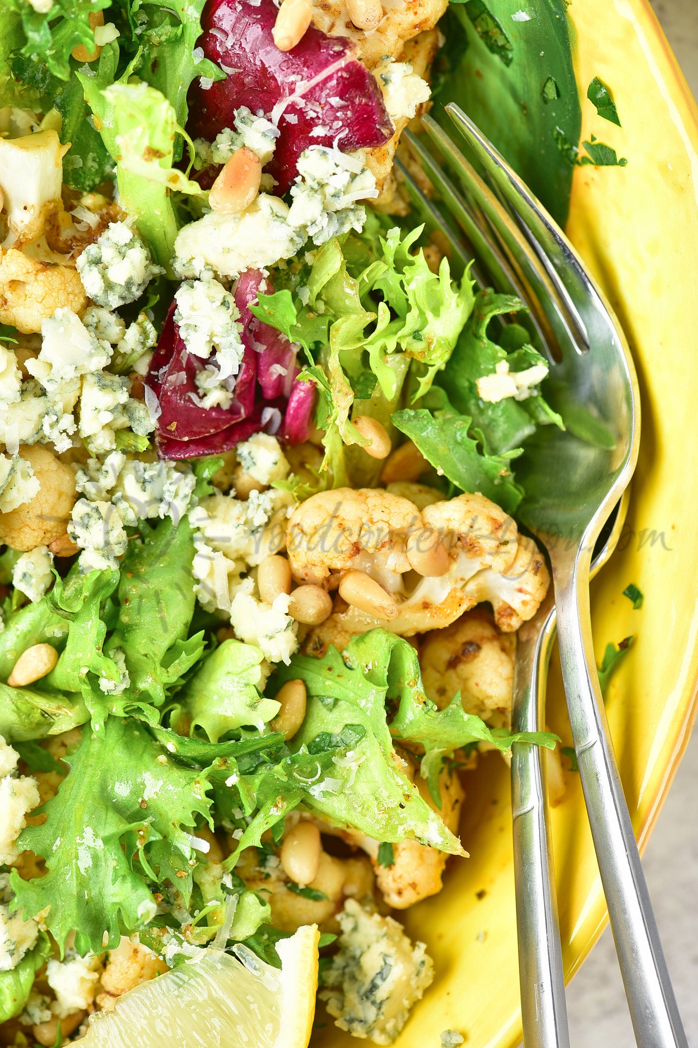 Parmesan Roasted Cauliflower and Blue Cheese Salad