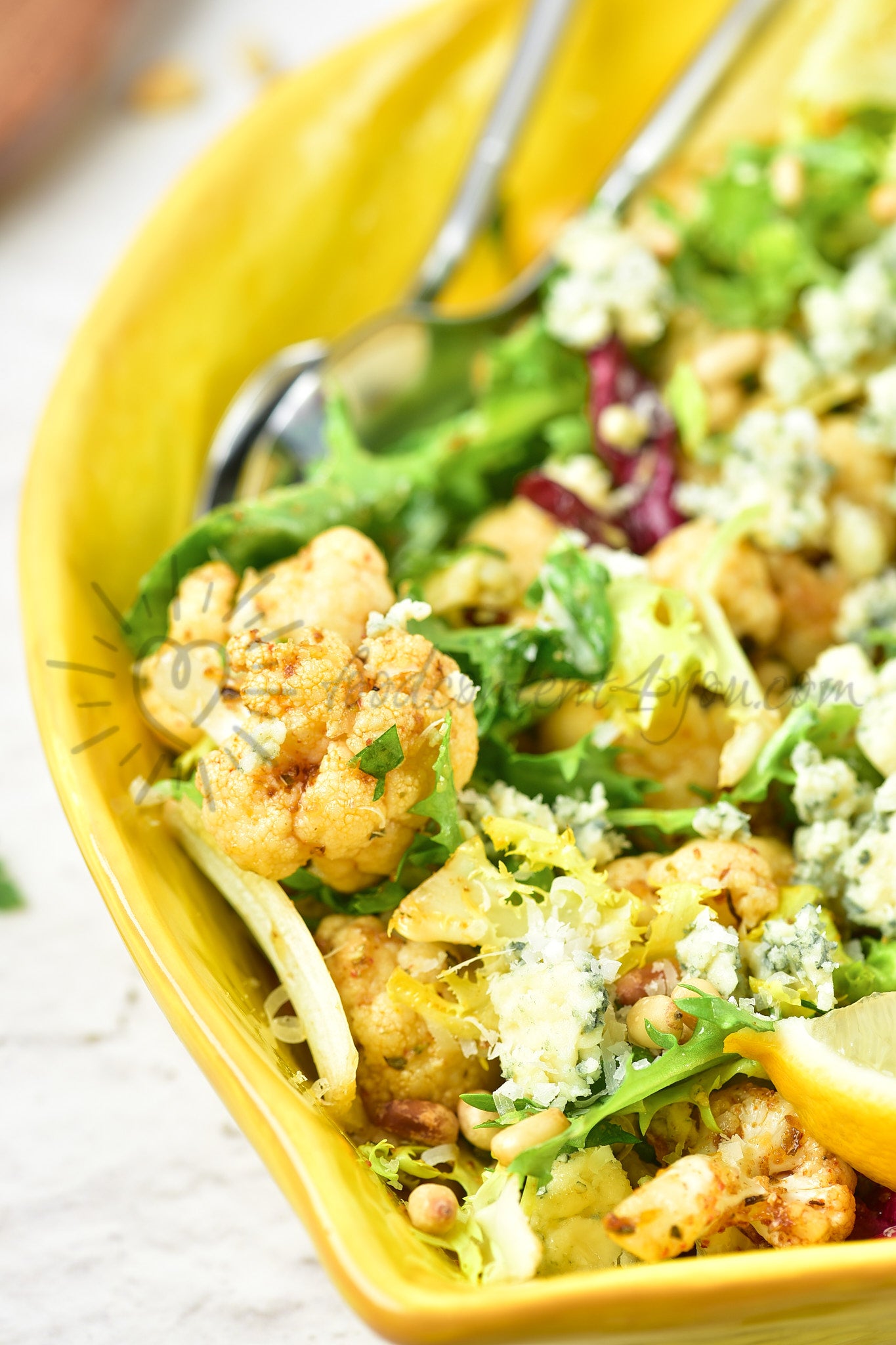 Parmesan Roasted Cauliflower and Blue Cheese Salad