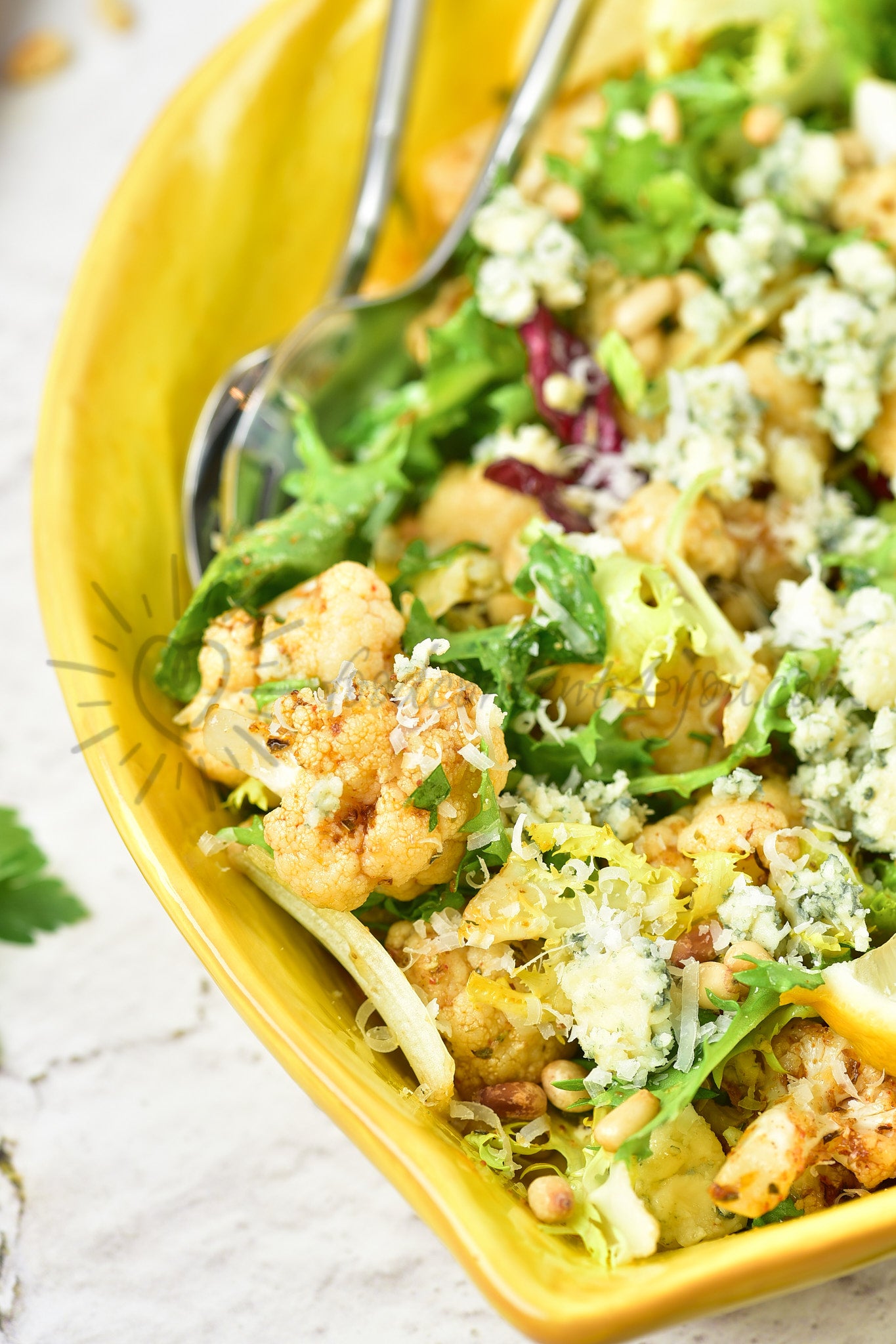 Parmesan Roasted Cauliflower and Blue Cheese Salad
