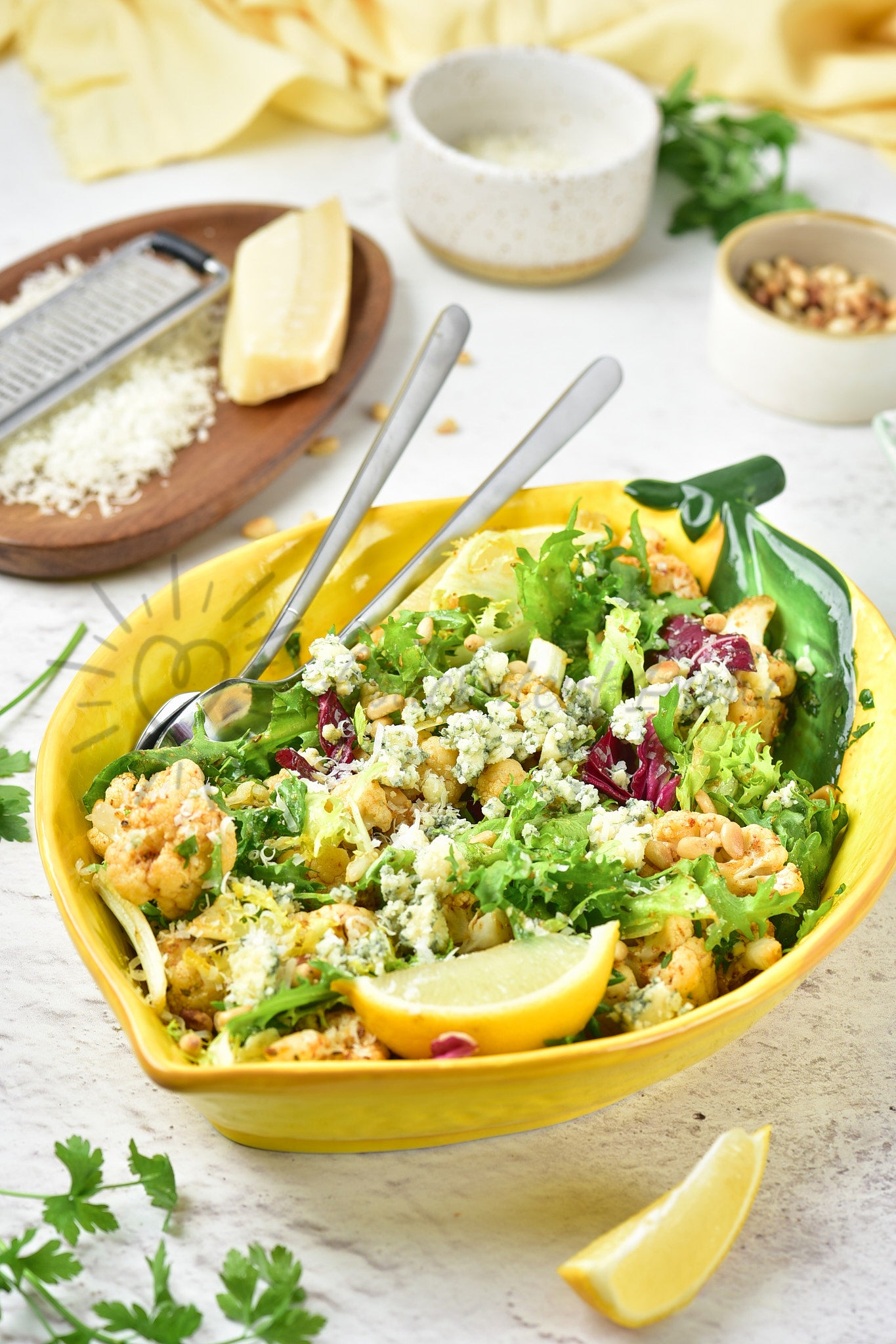 Parmesan Roasted Cauliflower and Blue Cheese Salad