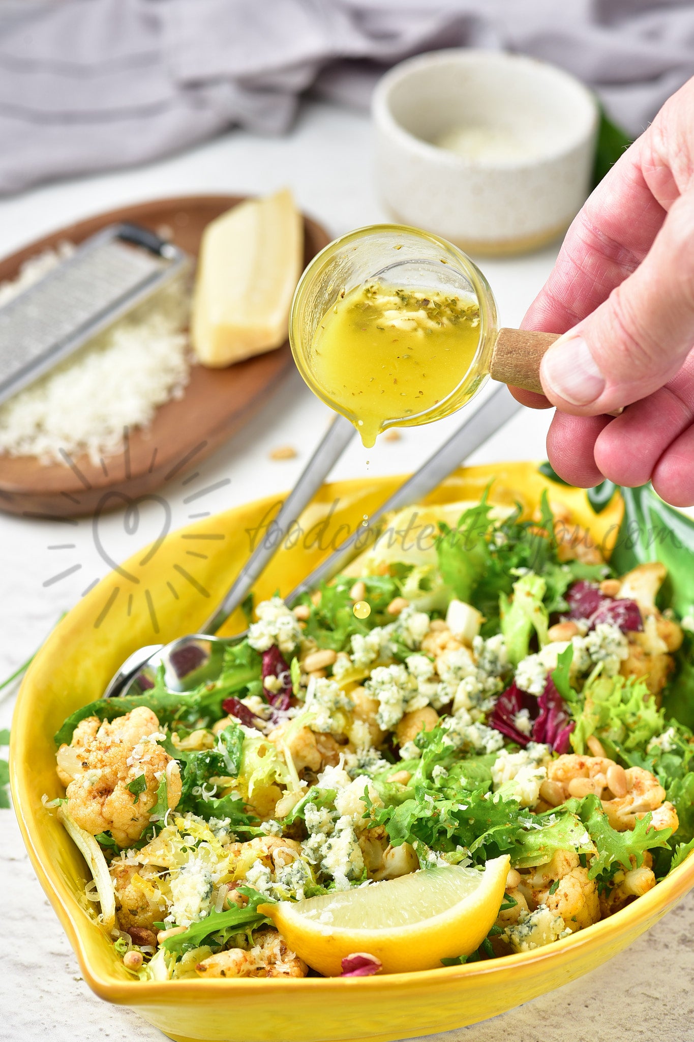 Parmesan Roasted Cauliflower and Blue Cheese Salad