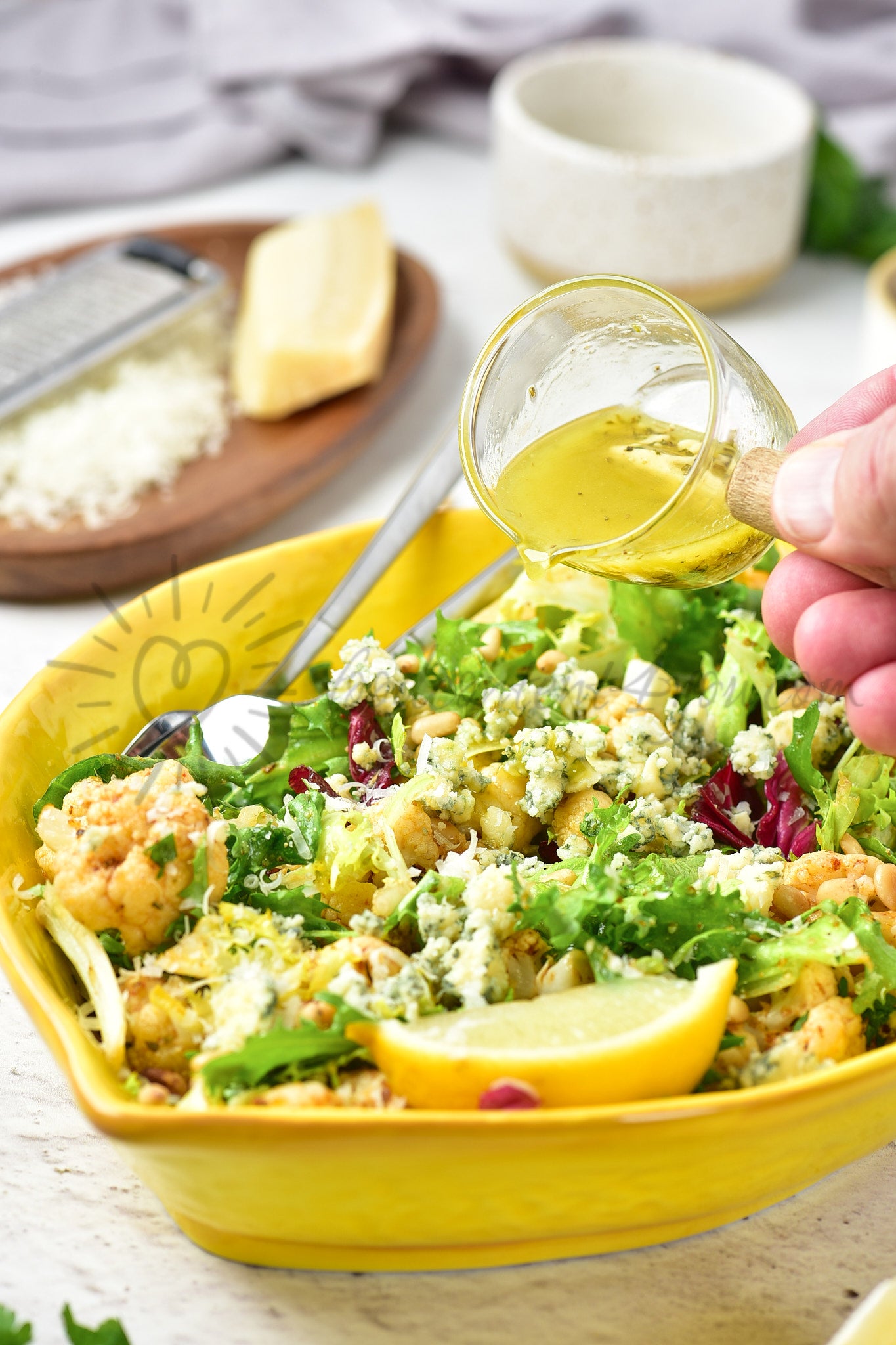 Parmesan Roasted Cauliflower and Blue Cheese Salad