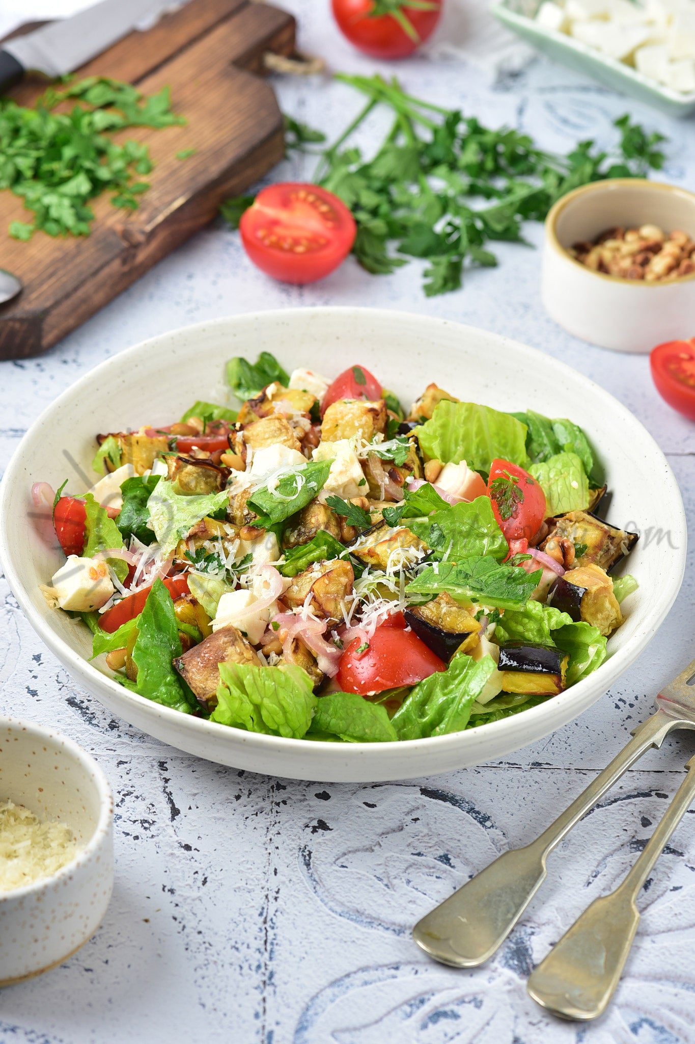 Roasted Aubergine Salad