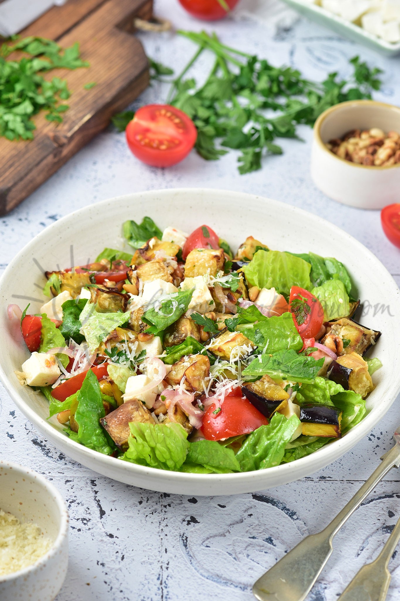 Roasted Aubergine Salad