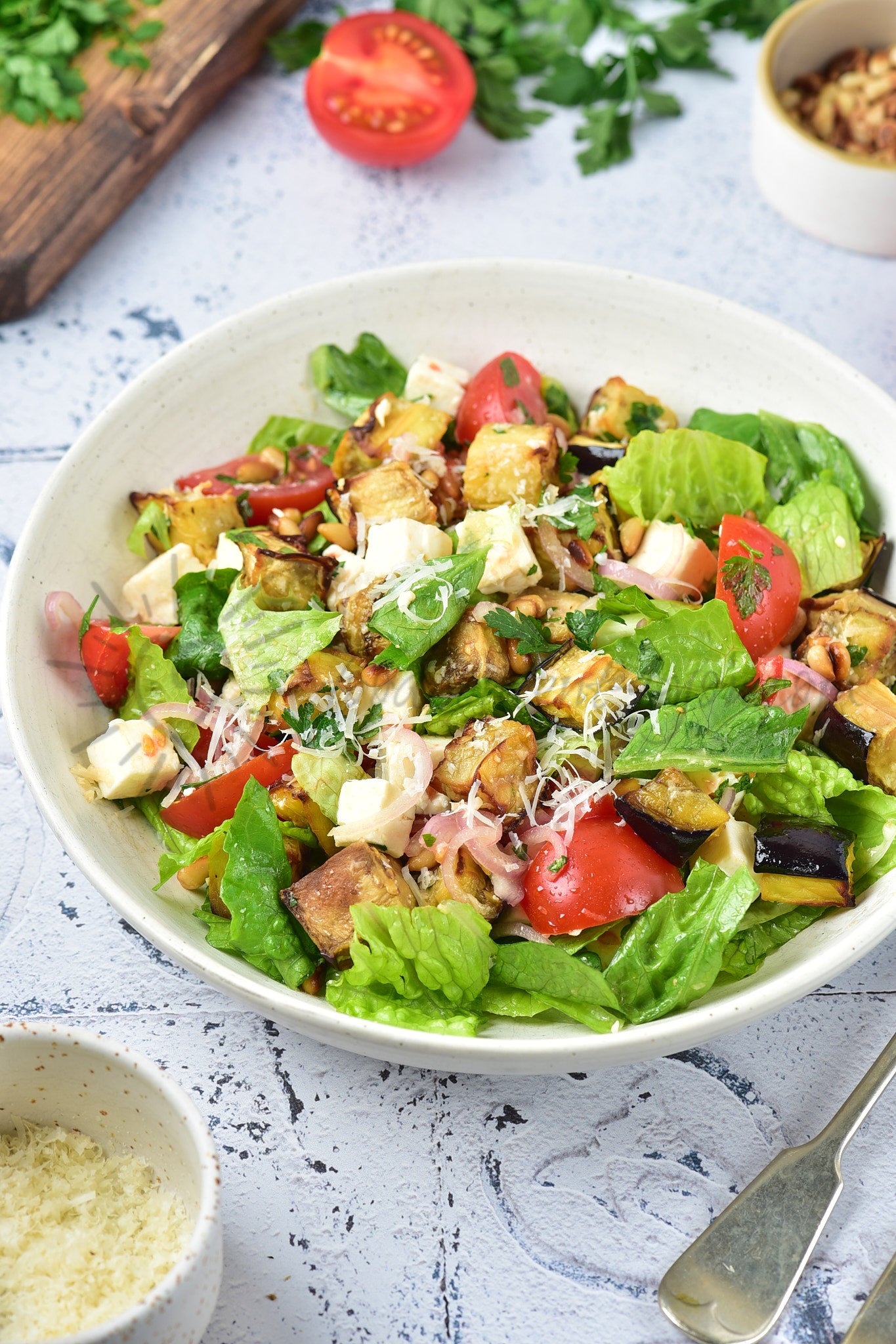 Roasted Aubergine Salad