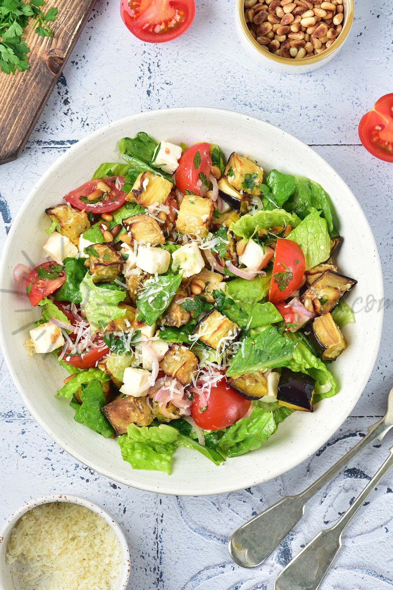 Roasted Aubergine Salad