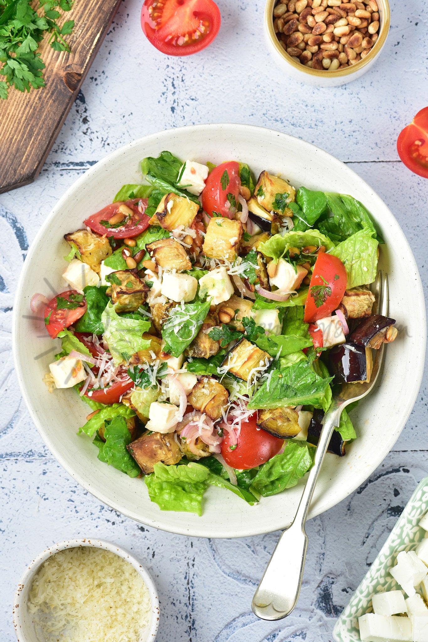 Roasted Aubergine Salad