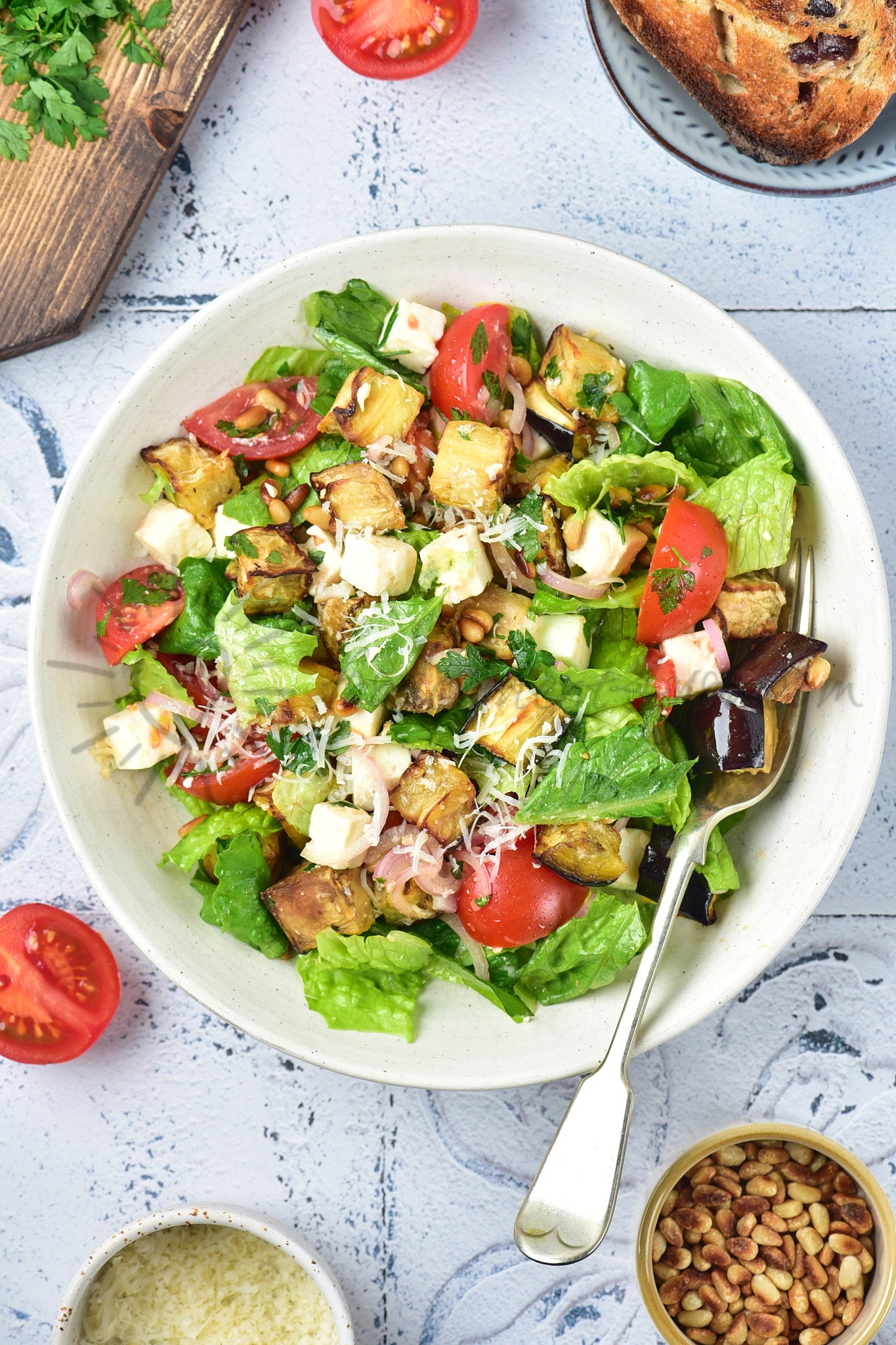 Roasted Aubergine Salad