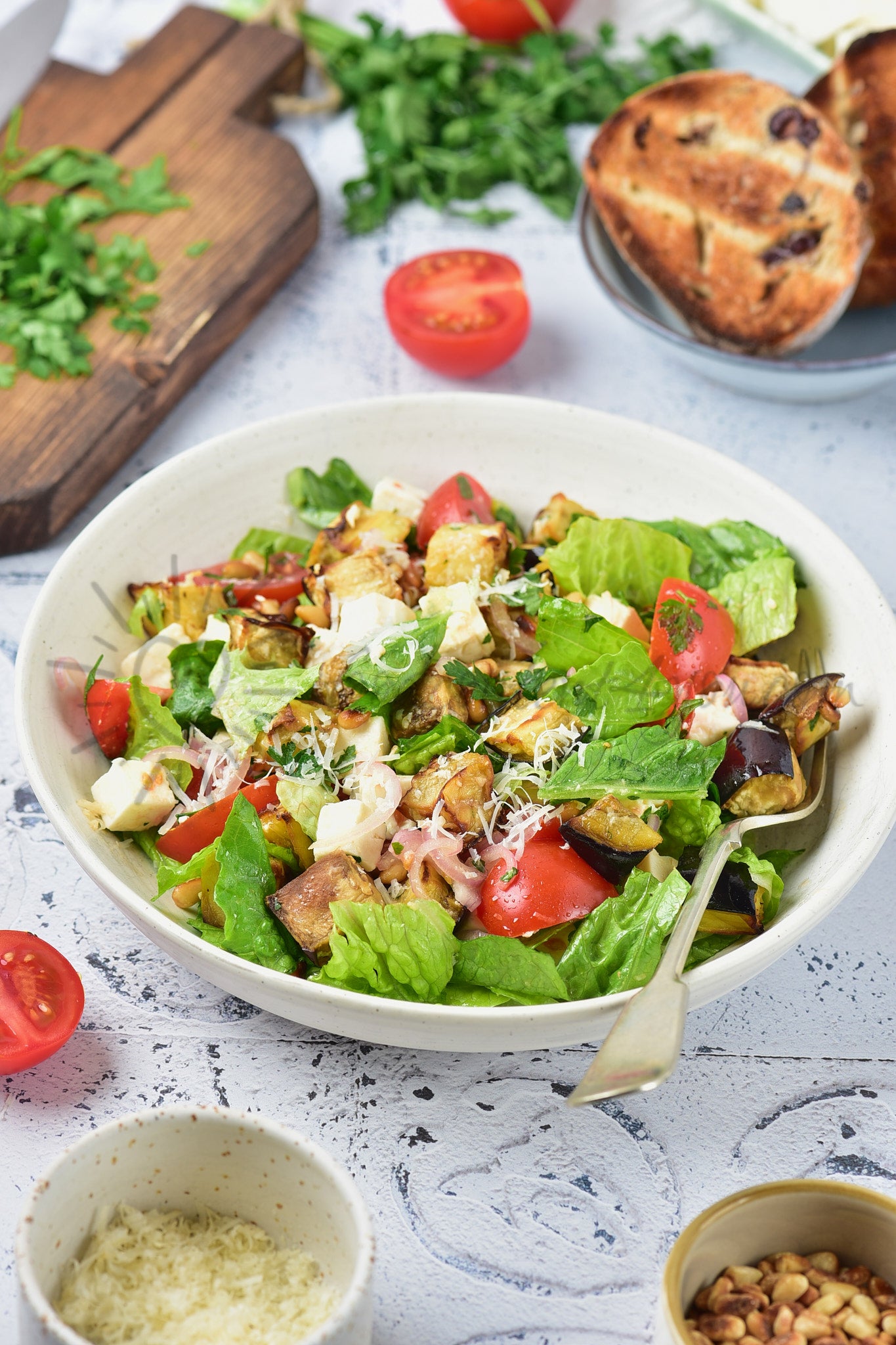 Roasted Aubergine Salad