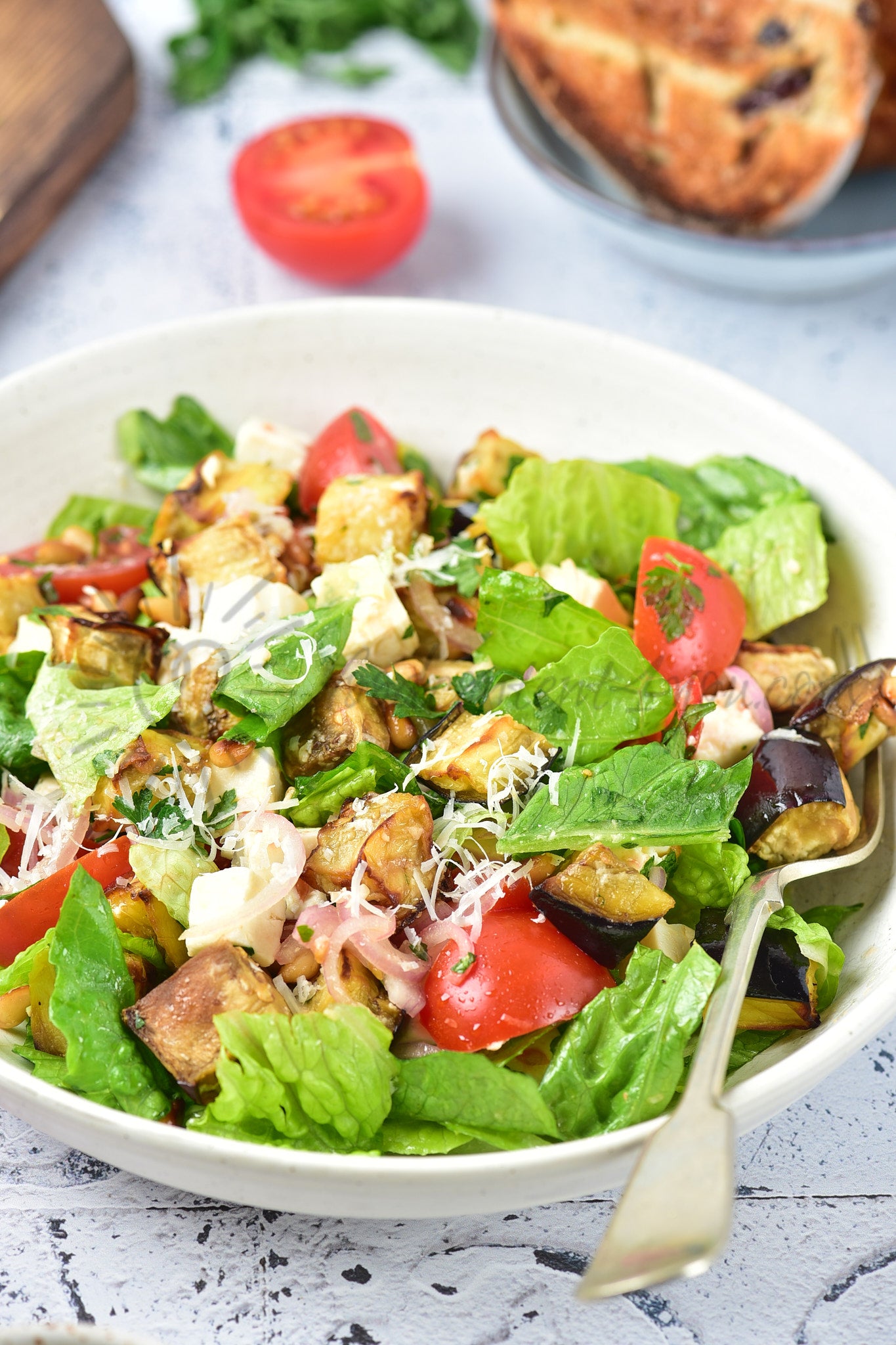 Roasted Aubergine Salad