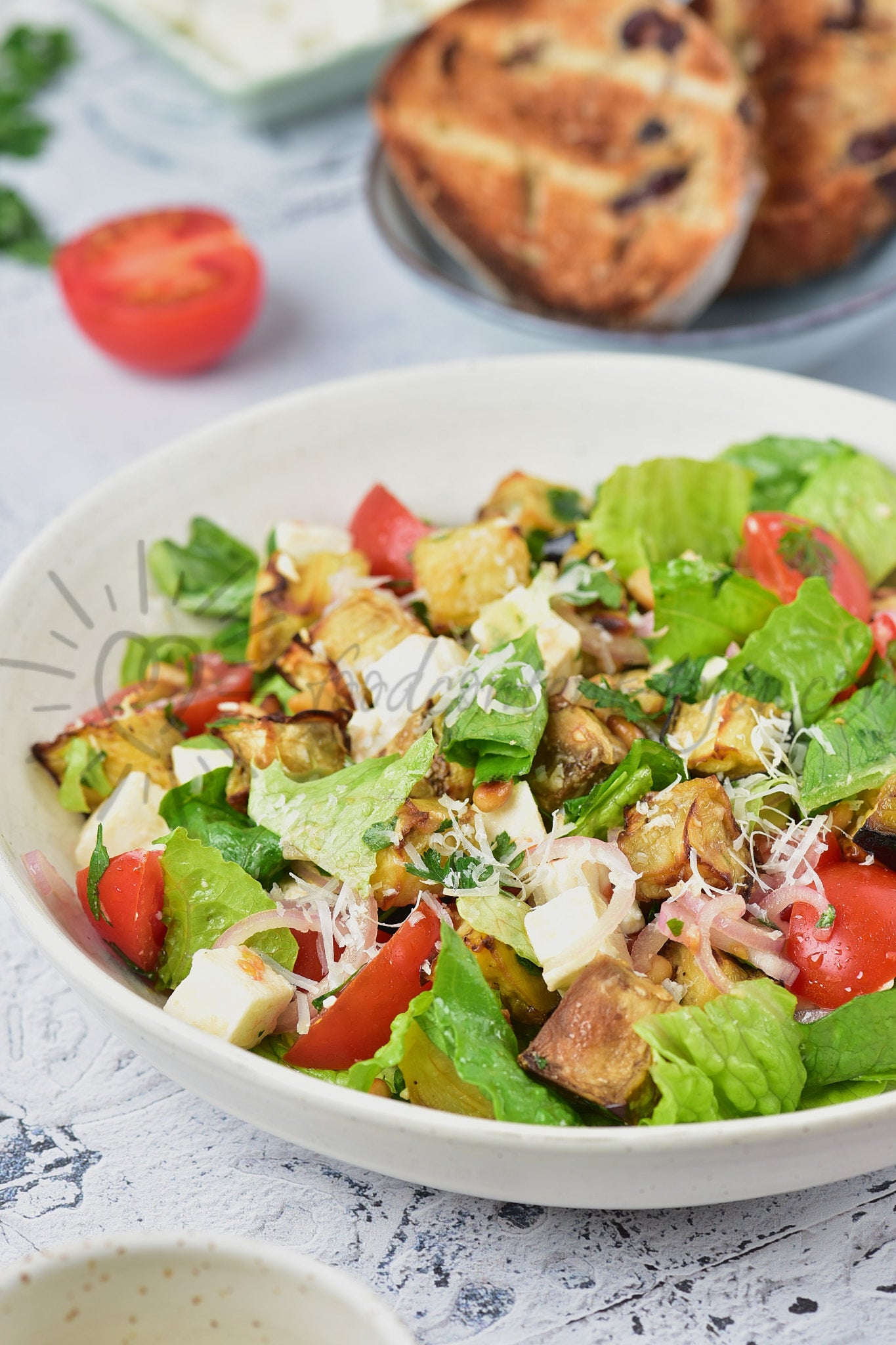 Roasted Aubergine Salad