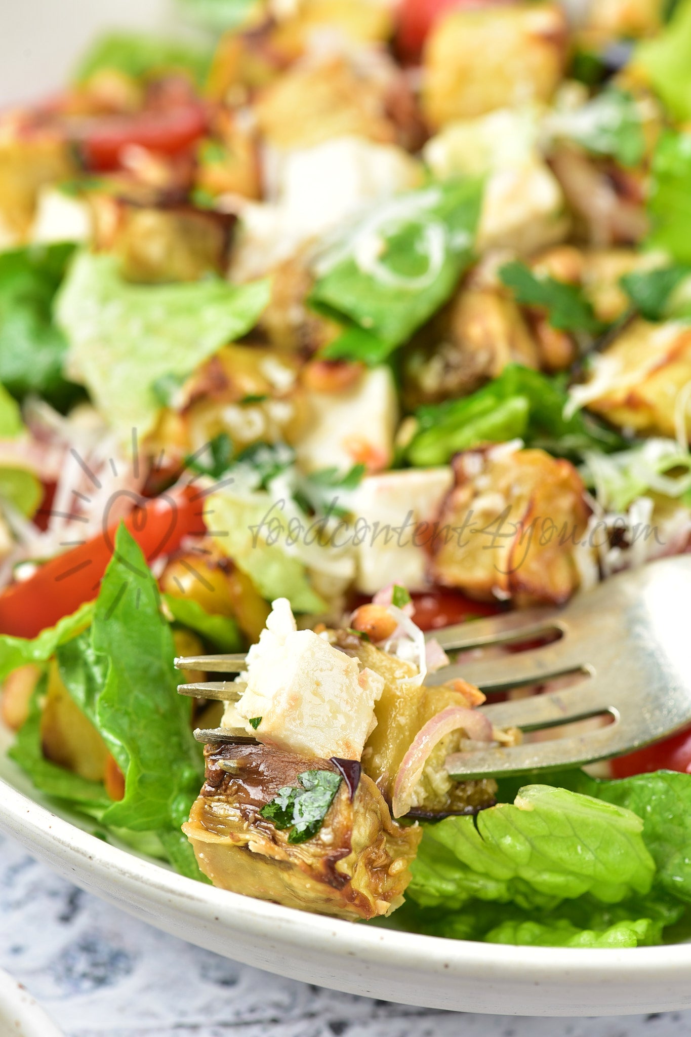 Roasted Aubergine Salad