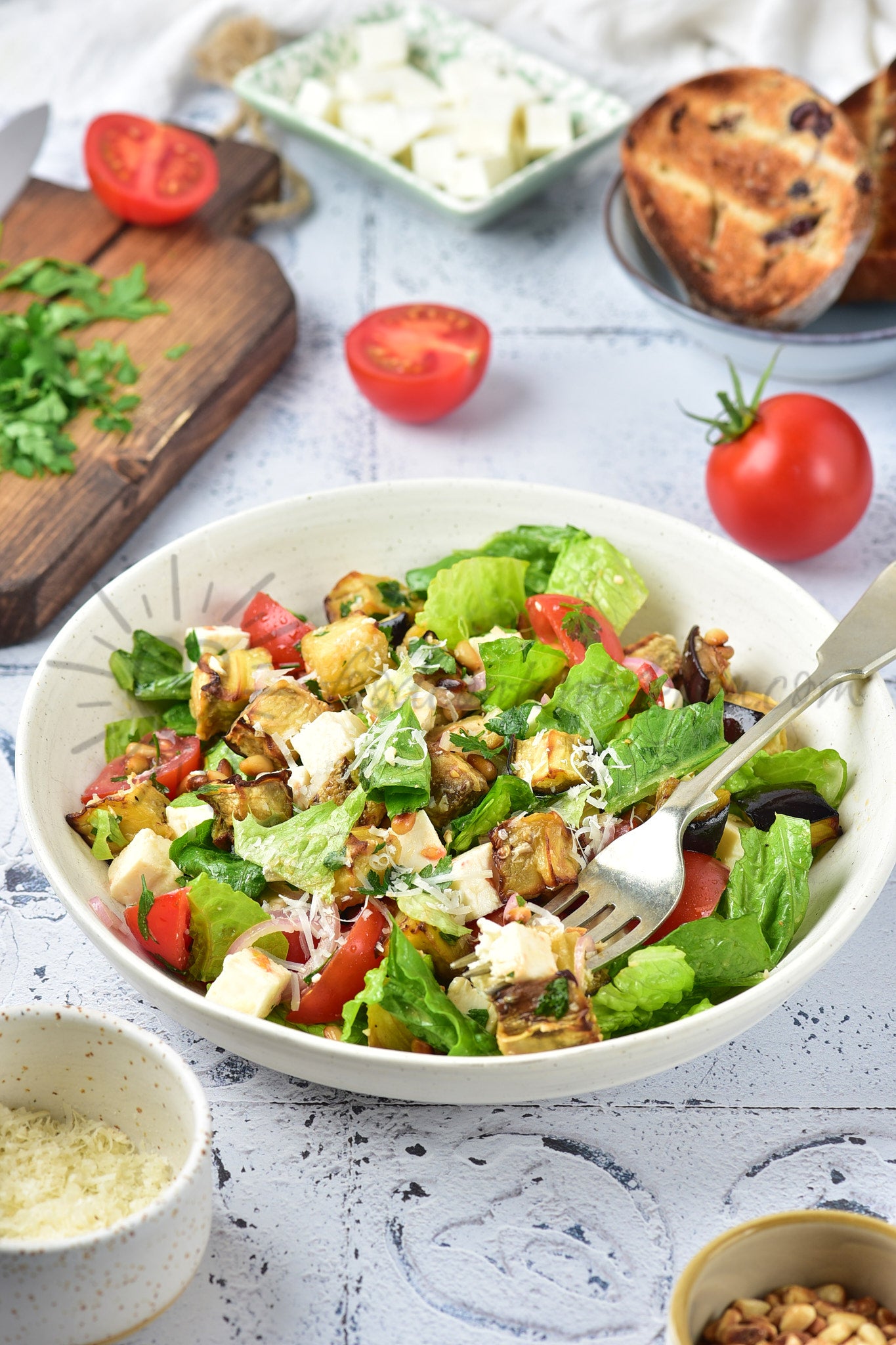 Roasted Aubergine Salad