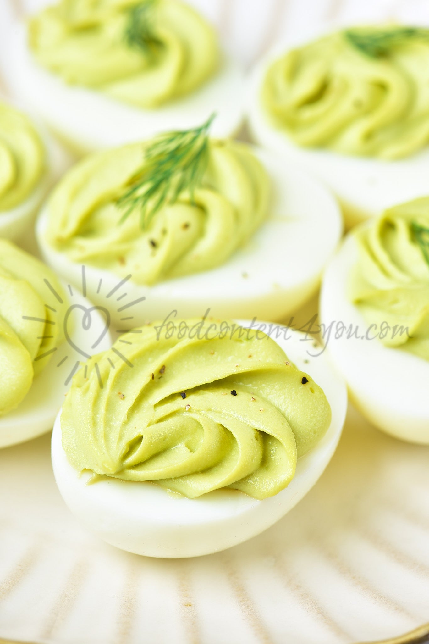 Avocado Deviled Eggs - Set 3 of 5