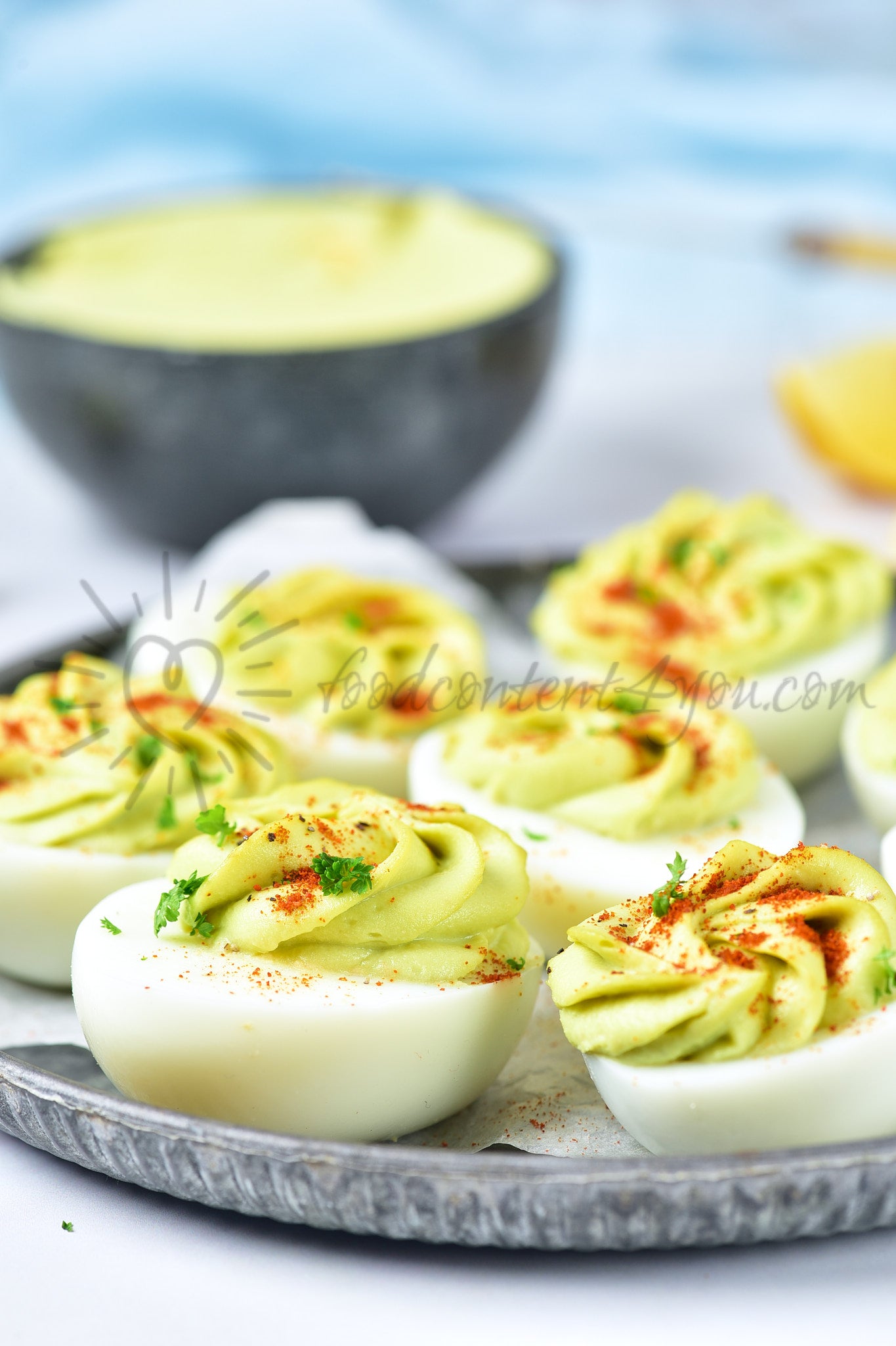 Avocado Deviled Eggs - Set 5 of 5